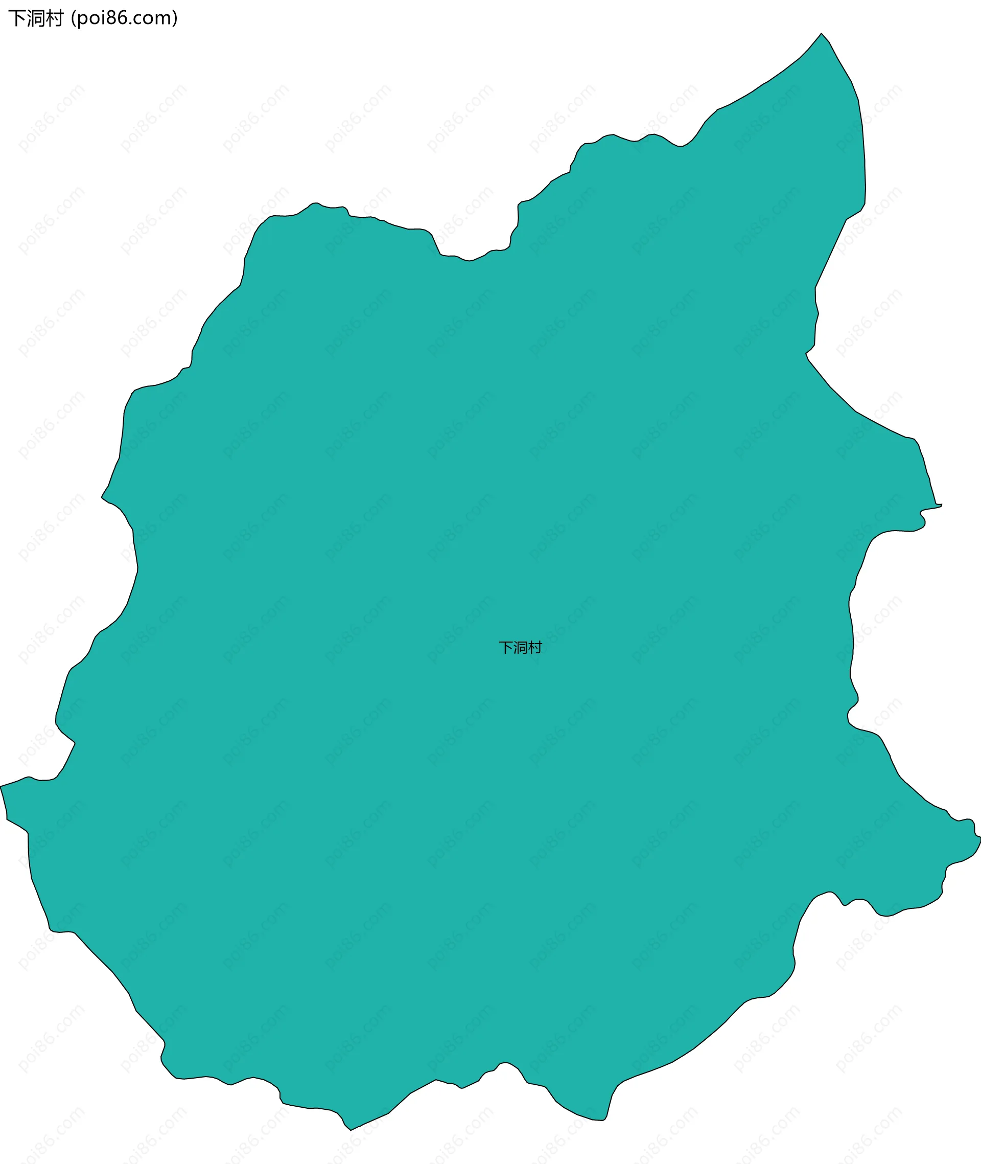 下洞村边界地图