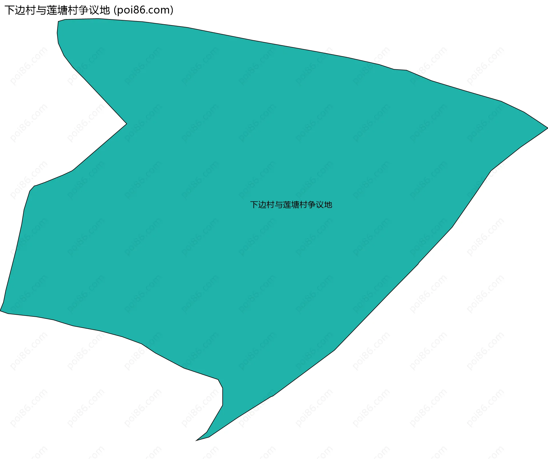 下边村与莲塘村争议地边界地图