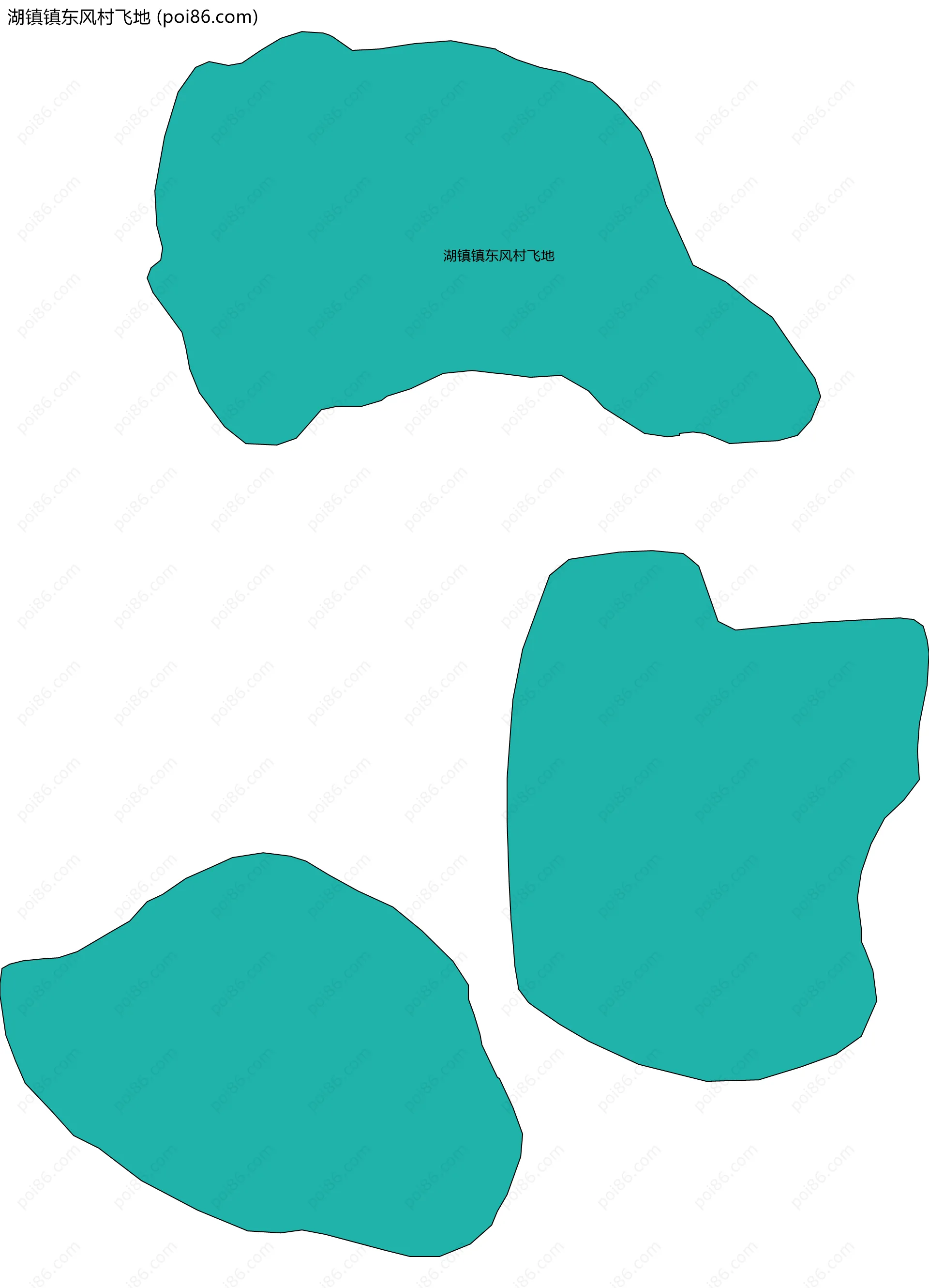 湖镇镇东风村飞地边界地图