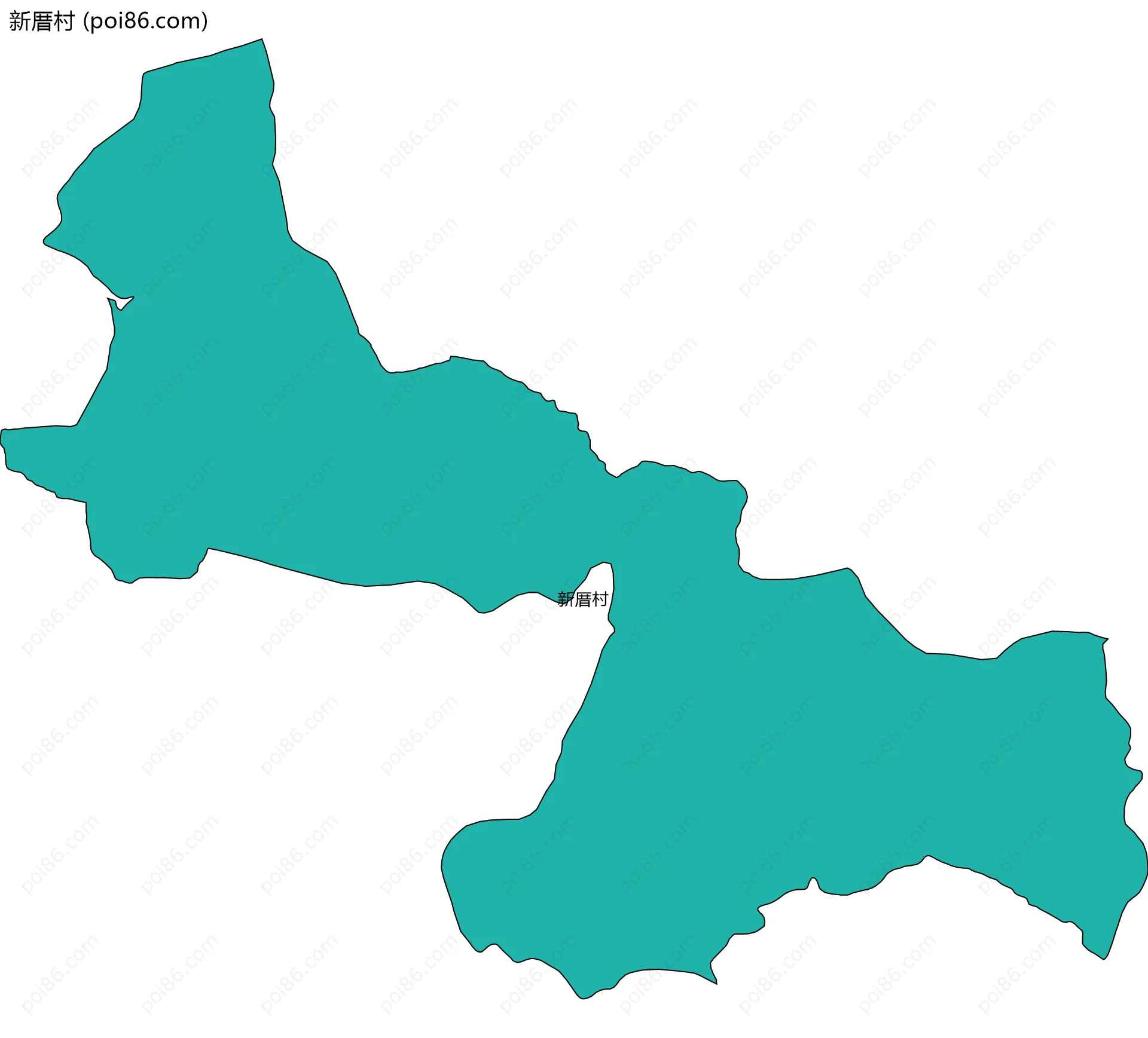 新厝村边界地图