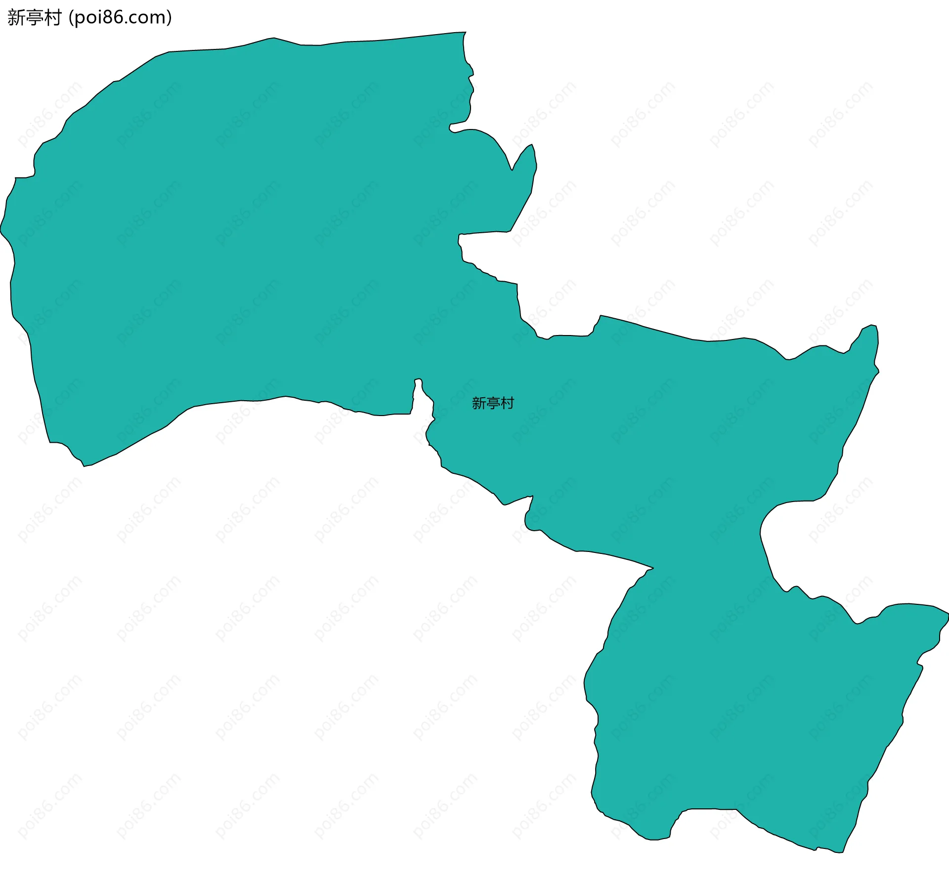 新亭村边界地图