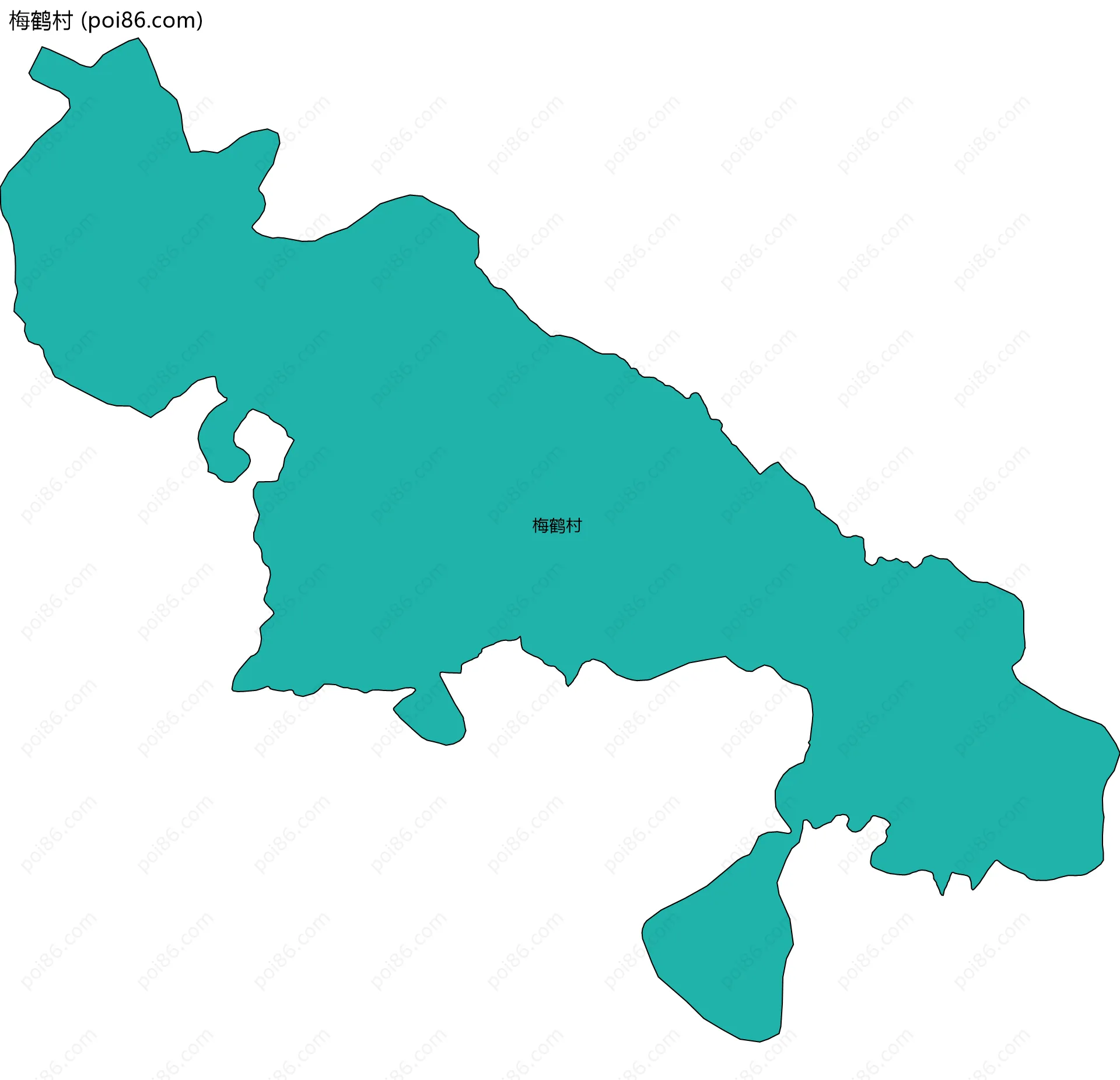 梅鹤村边界地图