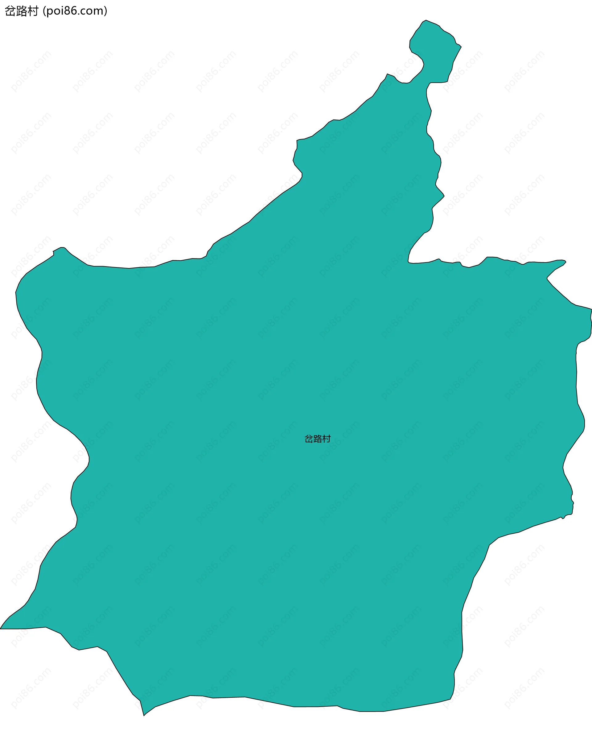 岔路村边界地图