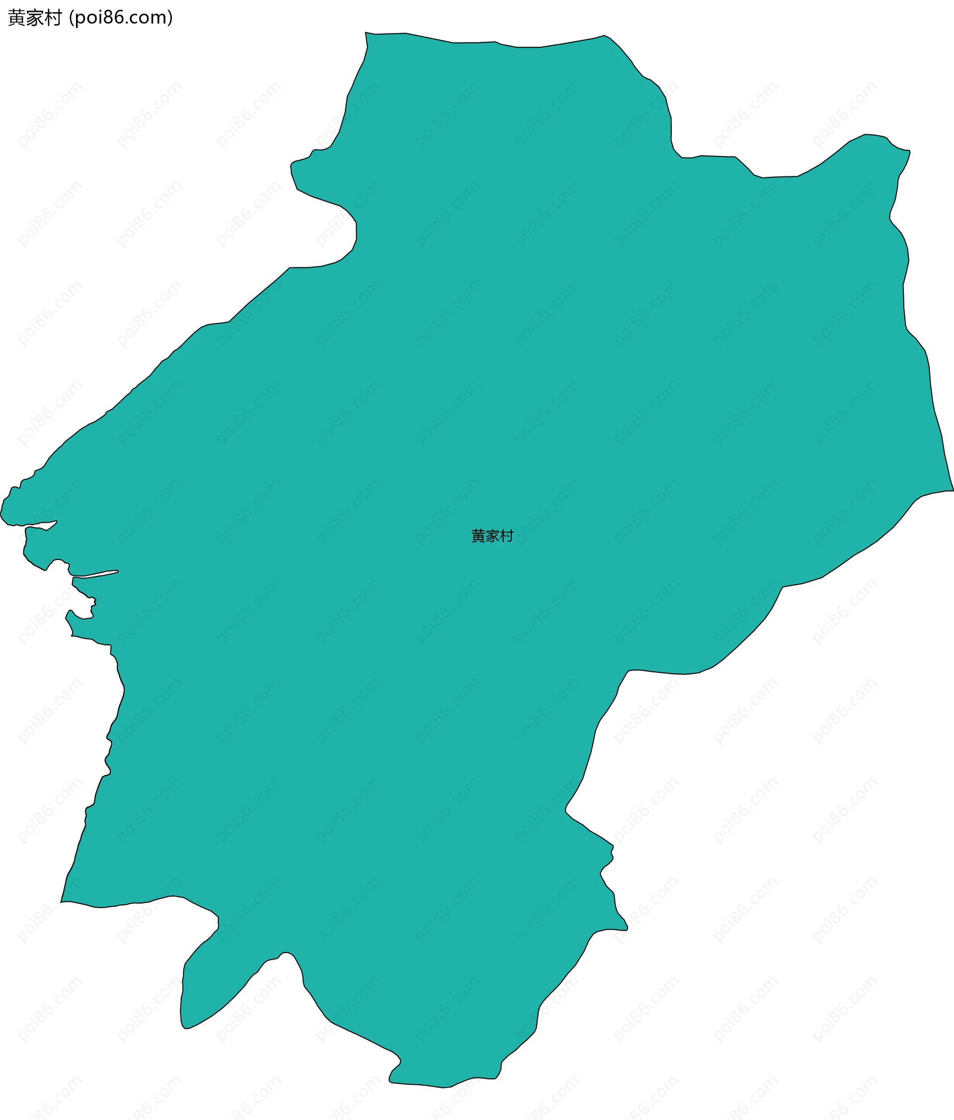 黄家村边界地图