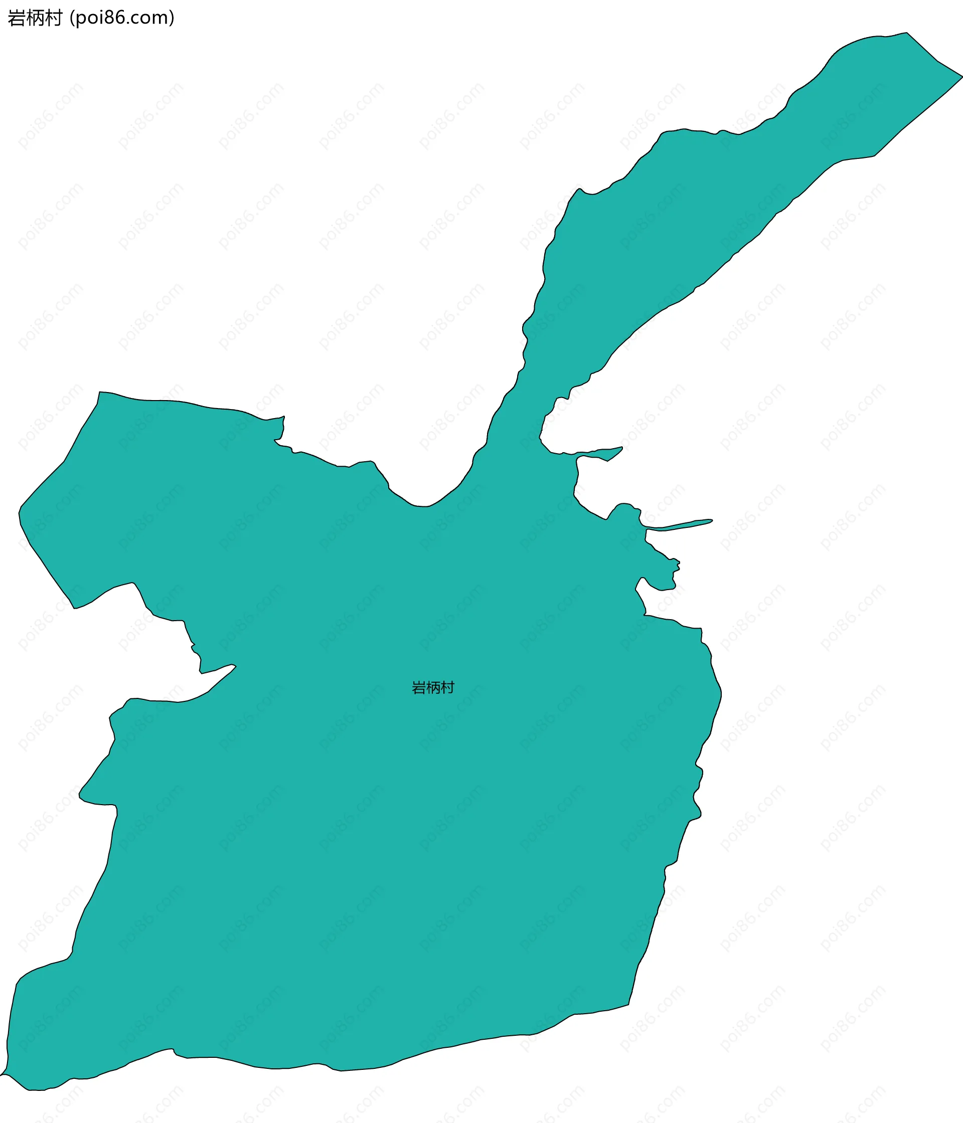 岩柄村边界地图