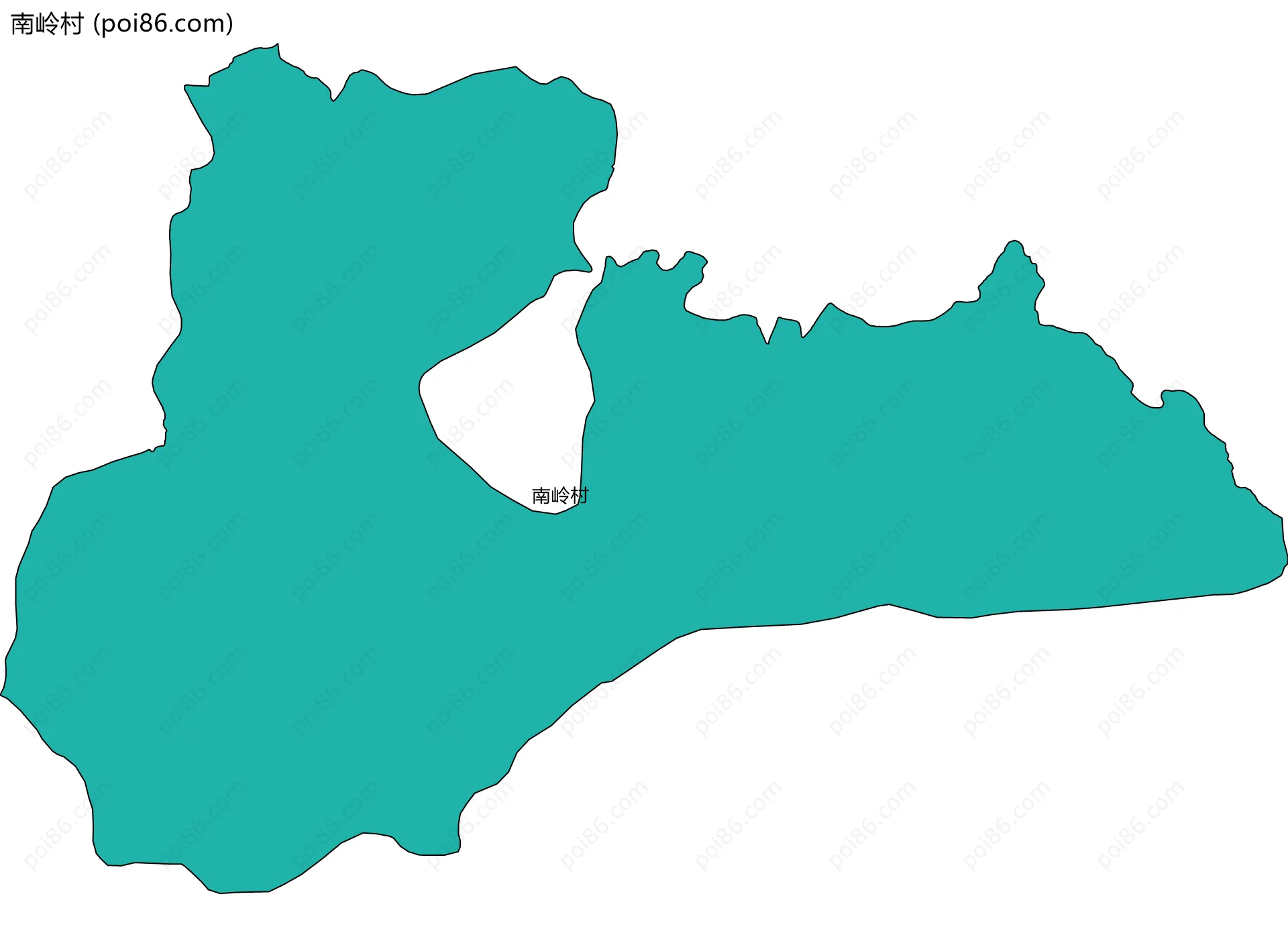 南岭村边界地图