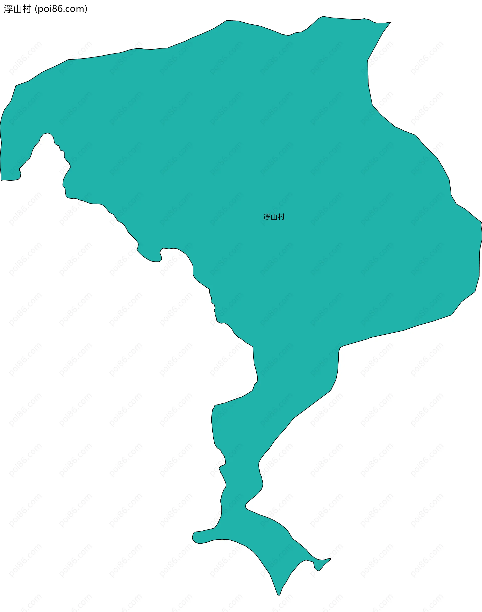 浮山村边界地图