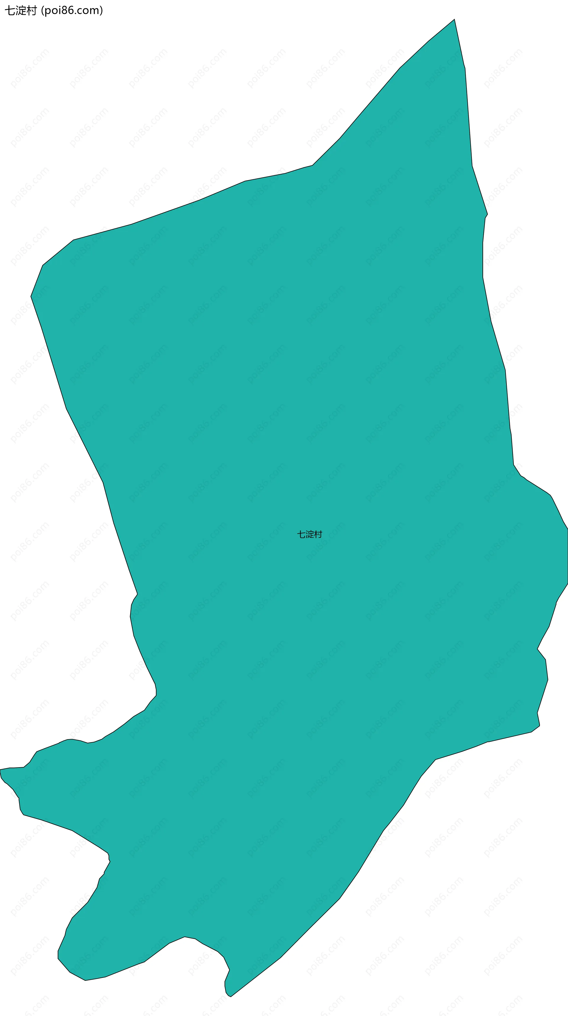 七淀村边界地图