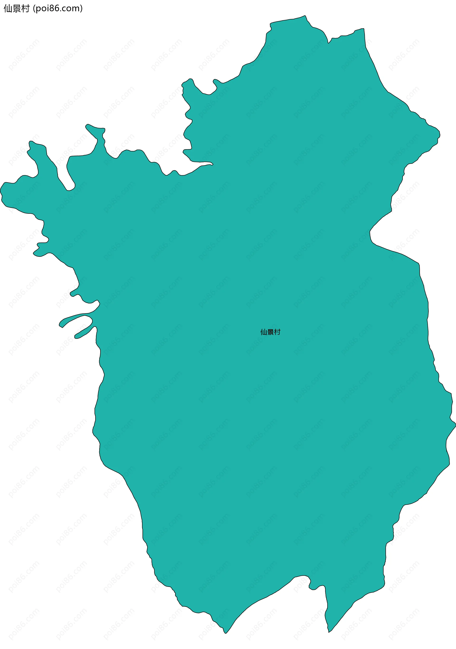仙景村边界地图