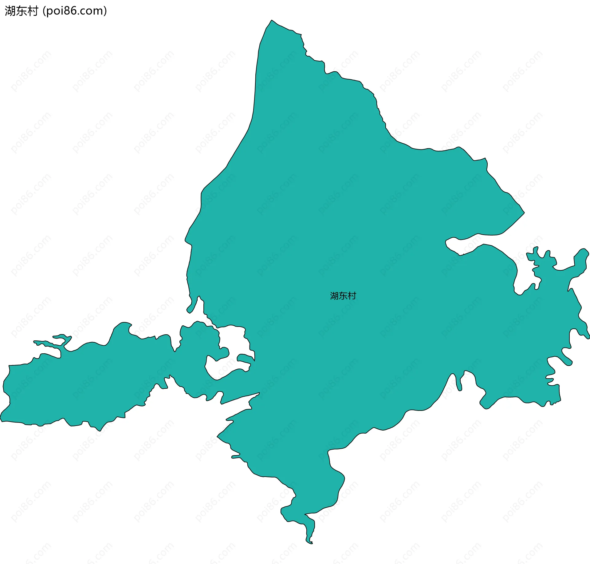 湖东村边界地图