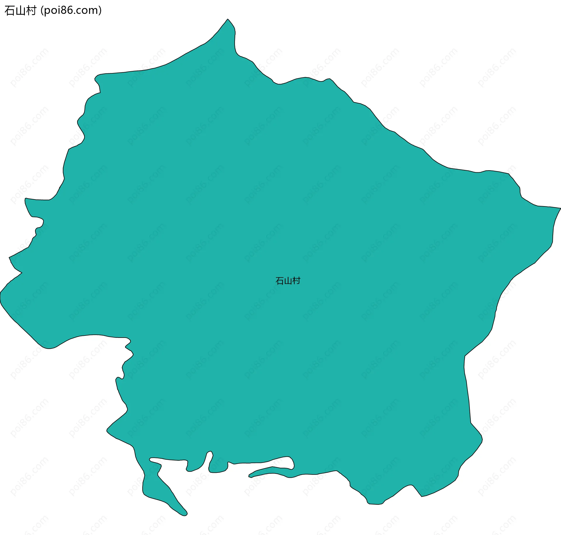 石山村边界地图