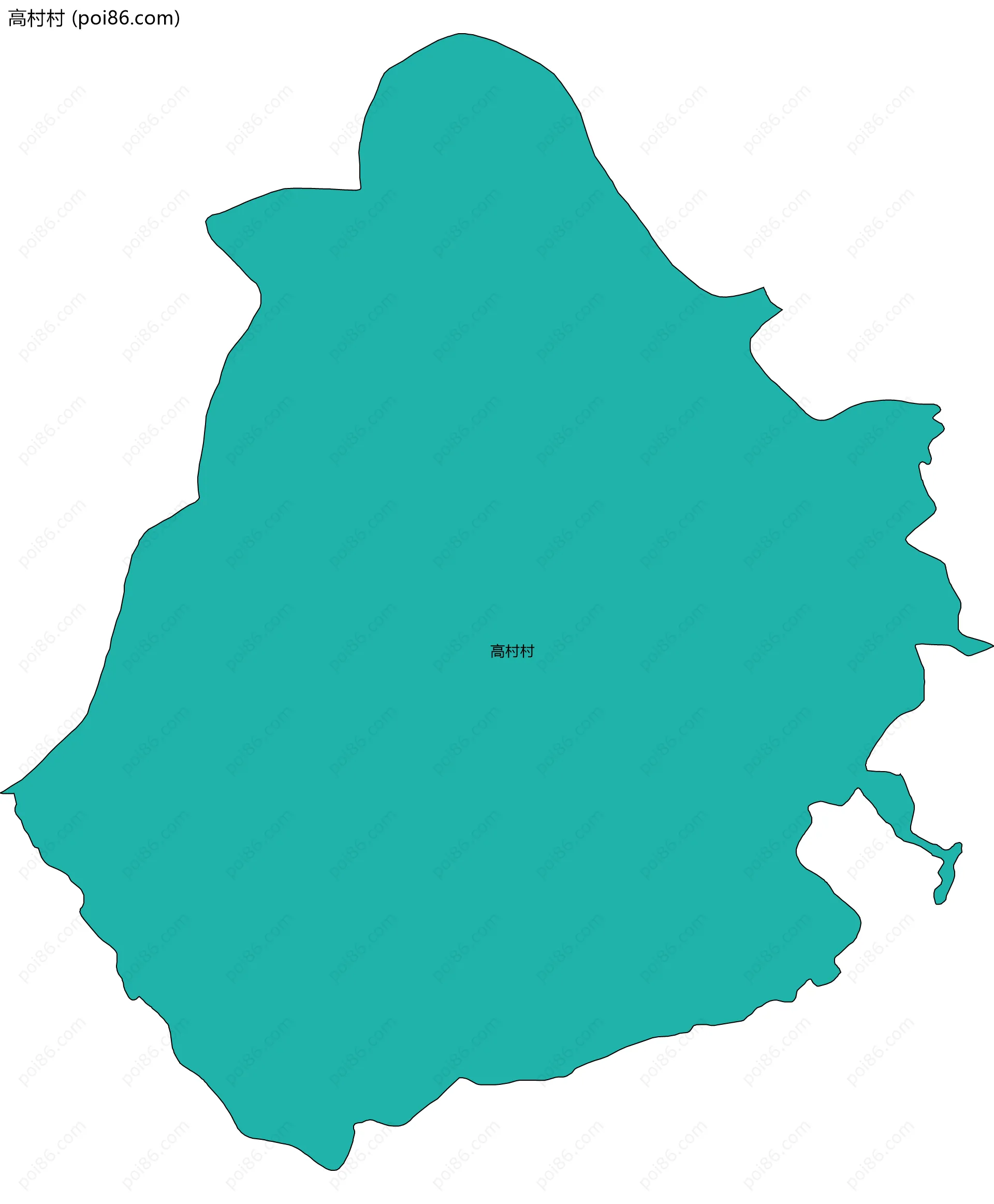 高村村边界地图