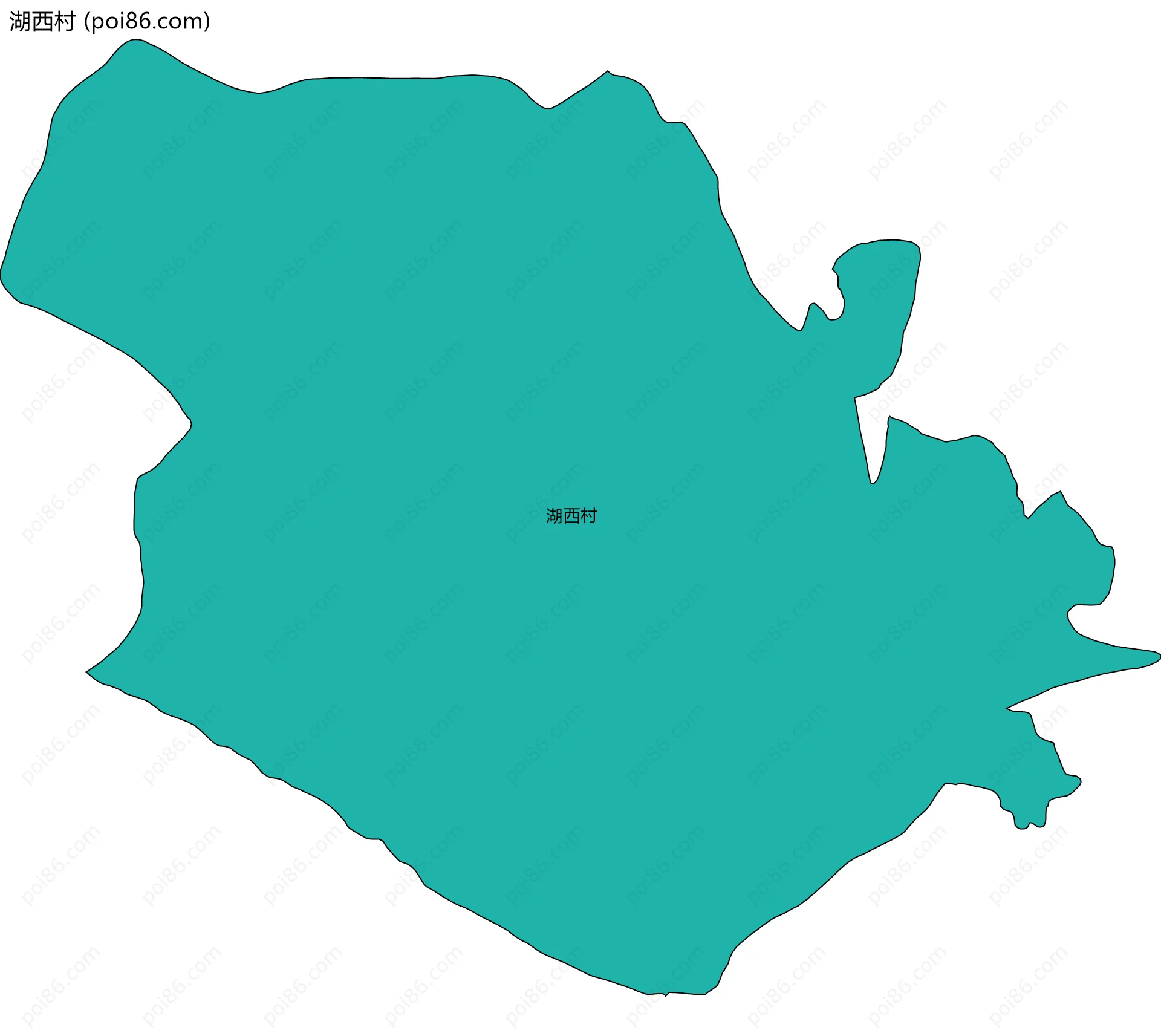湖西村边界地图