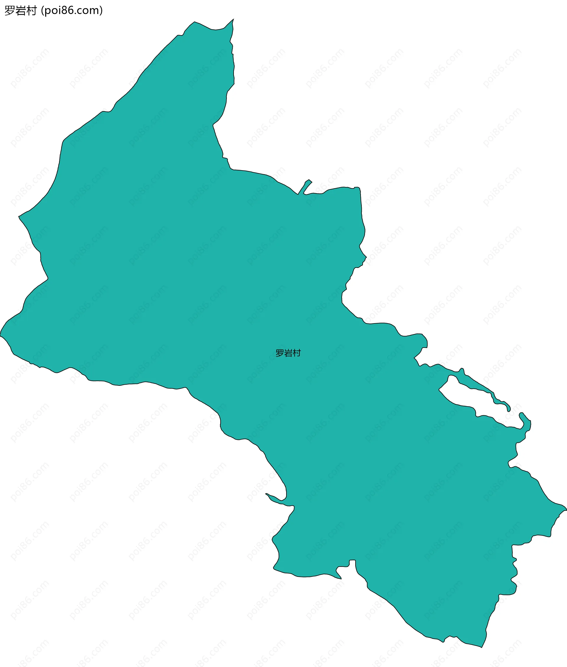 罗岩村边界地图