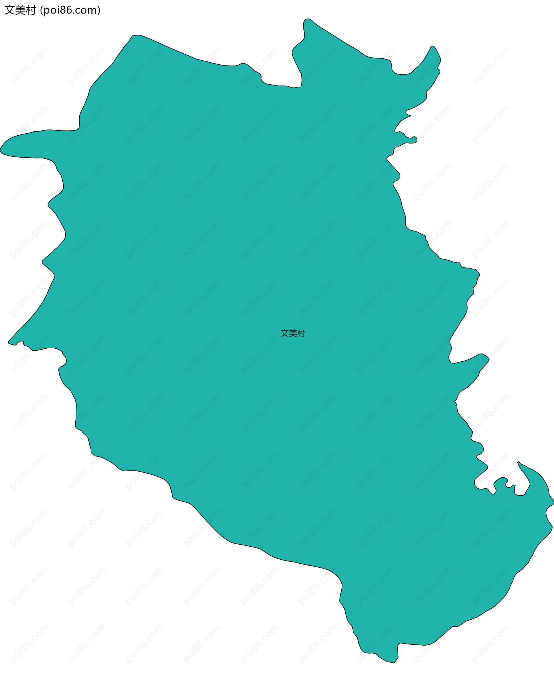 文美村边界地图