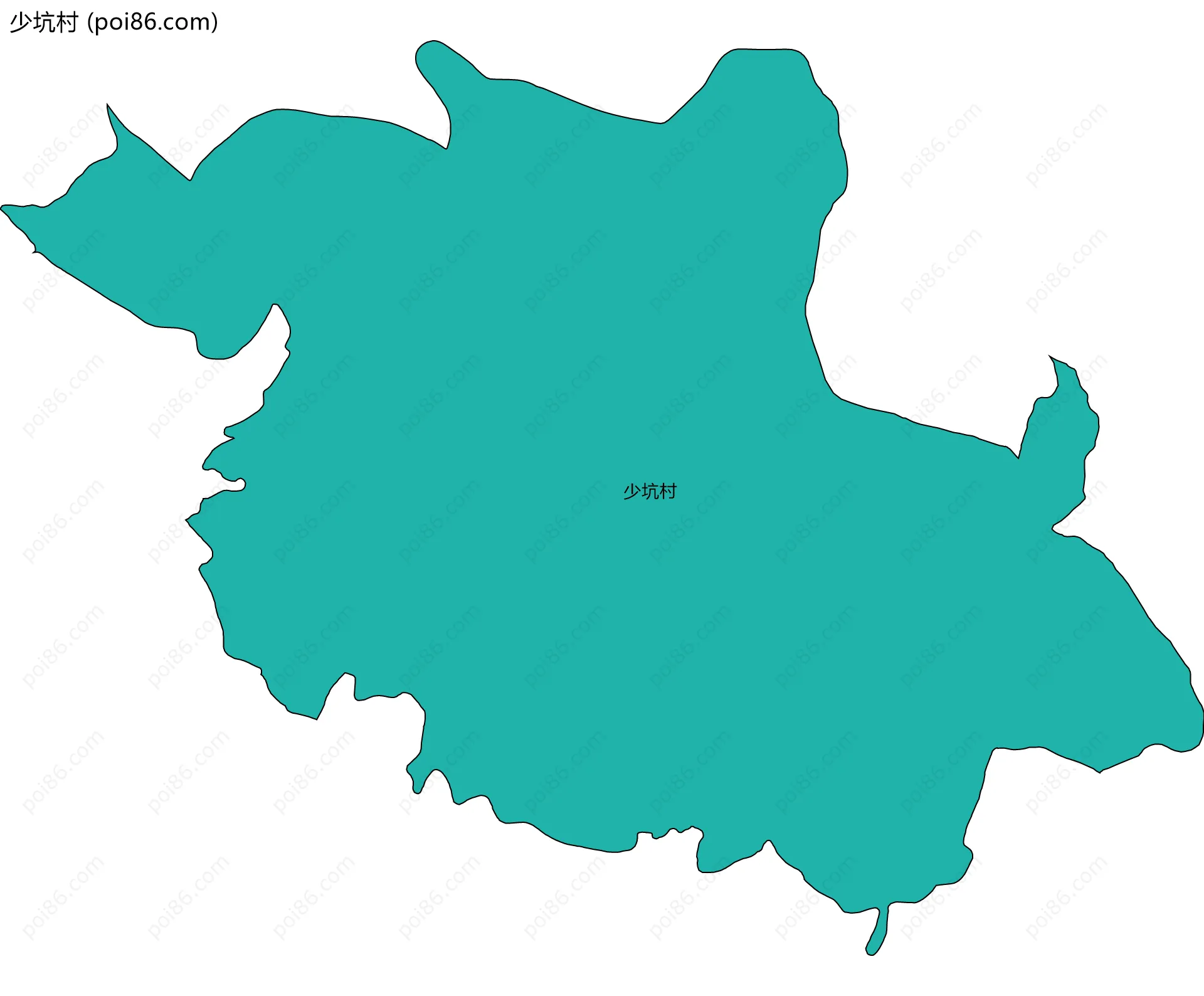 少坑村边界地图