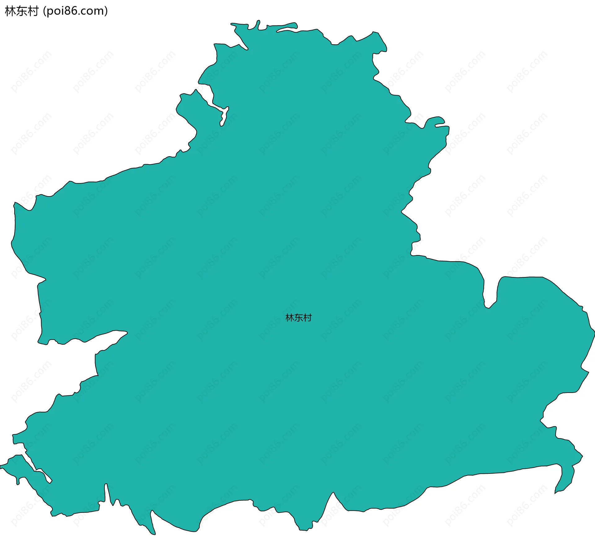 林东村边界地图