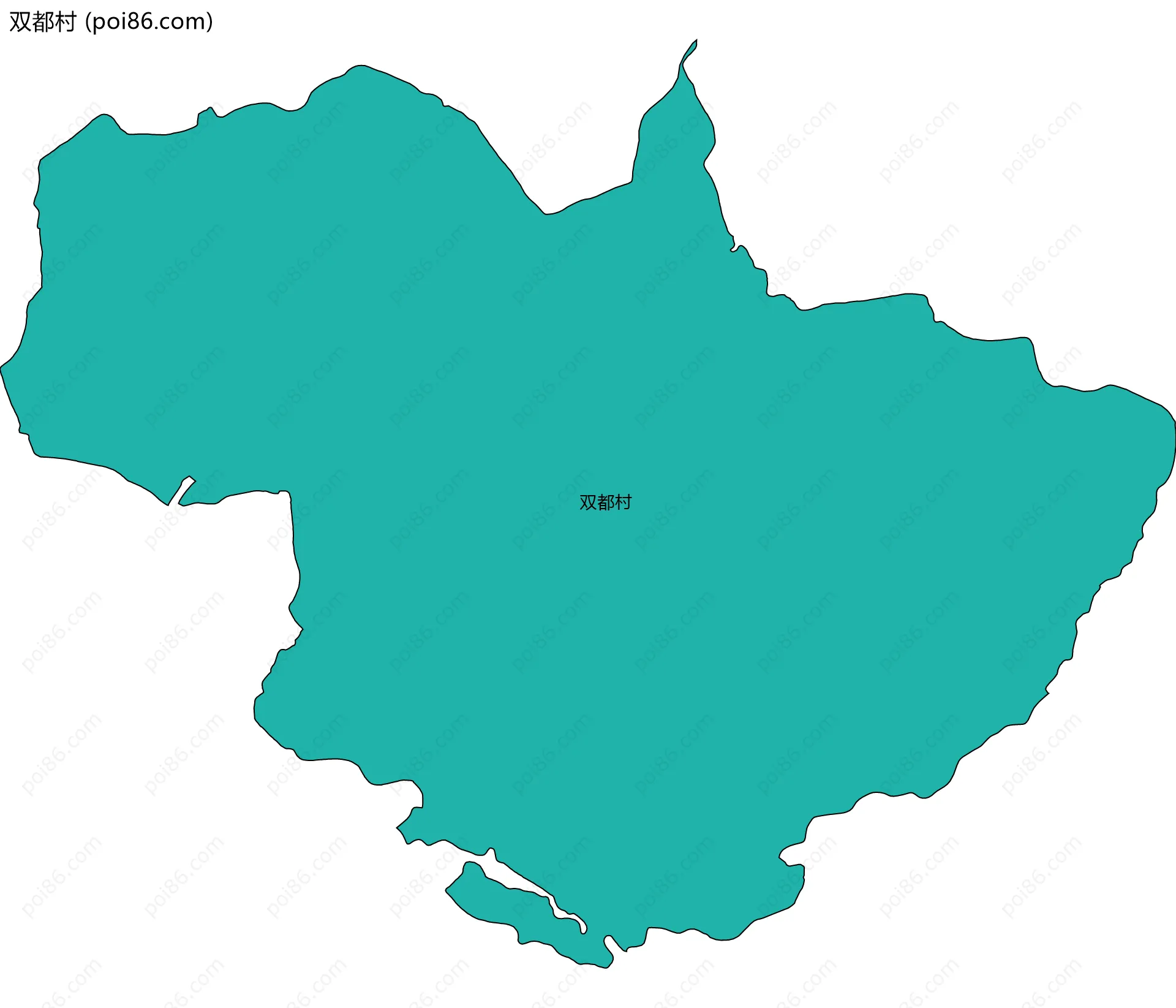 双都村边界地图