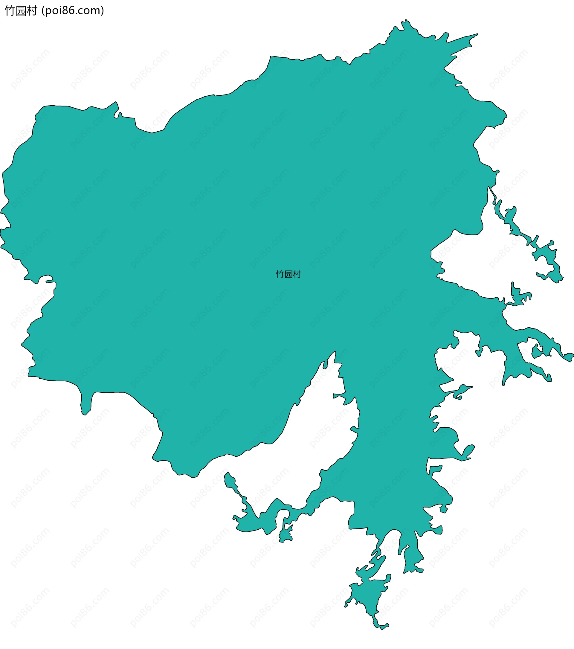 竹园村边界地图