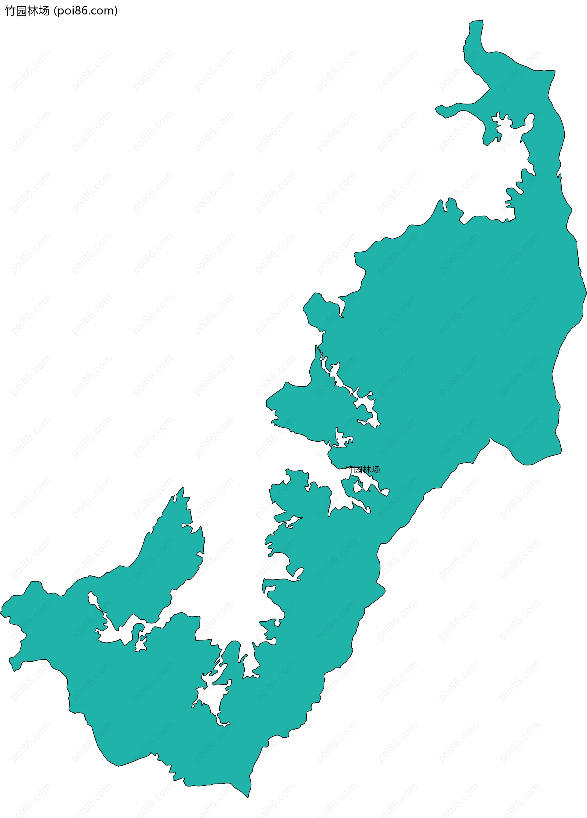 竹园林场边界地图