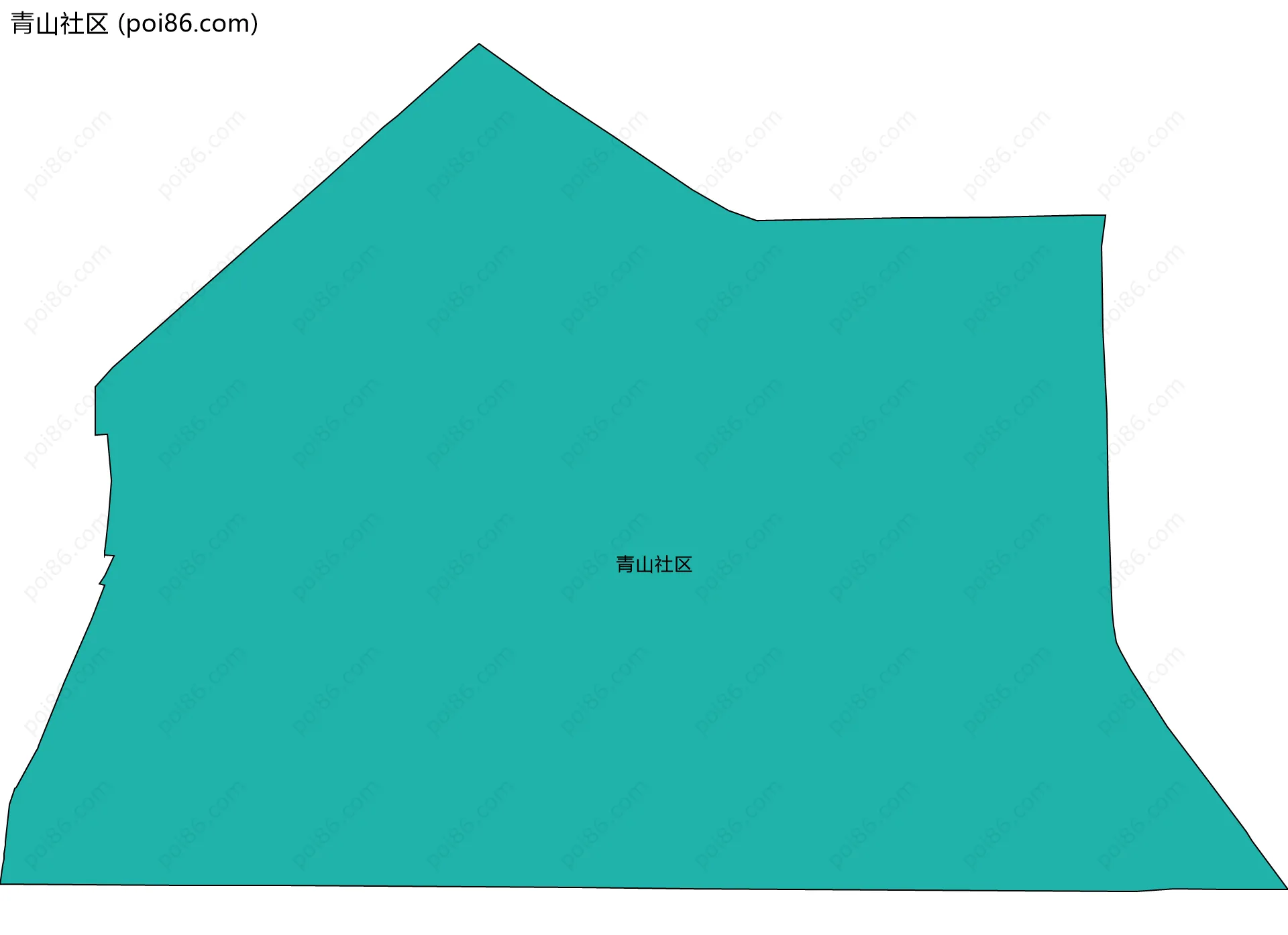 青山社区边界地图