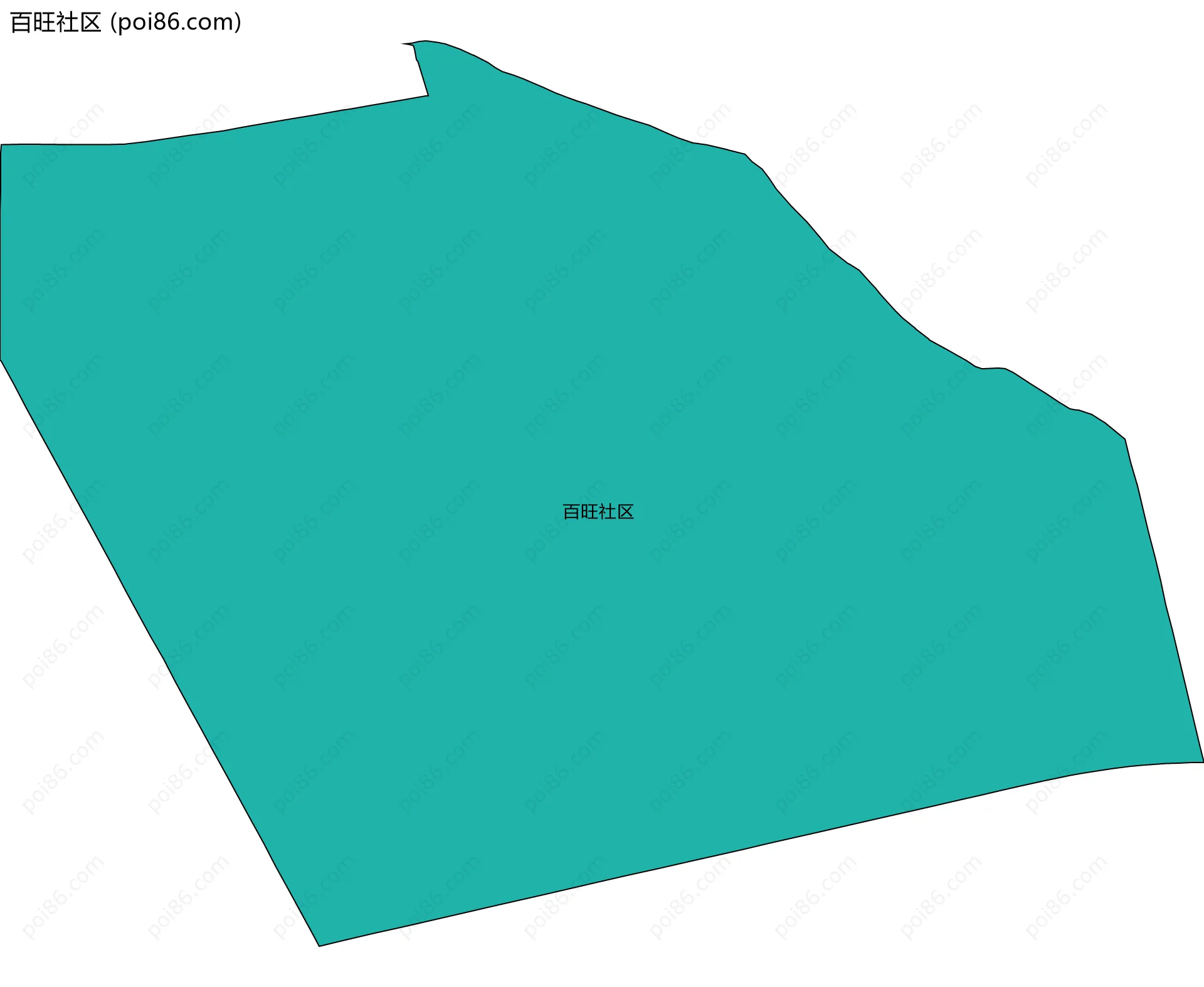 百旺社区边界地图