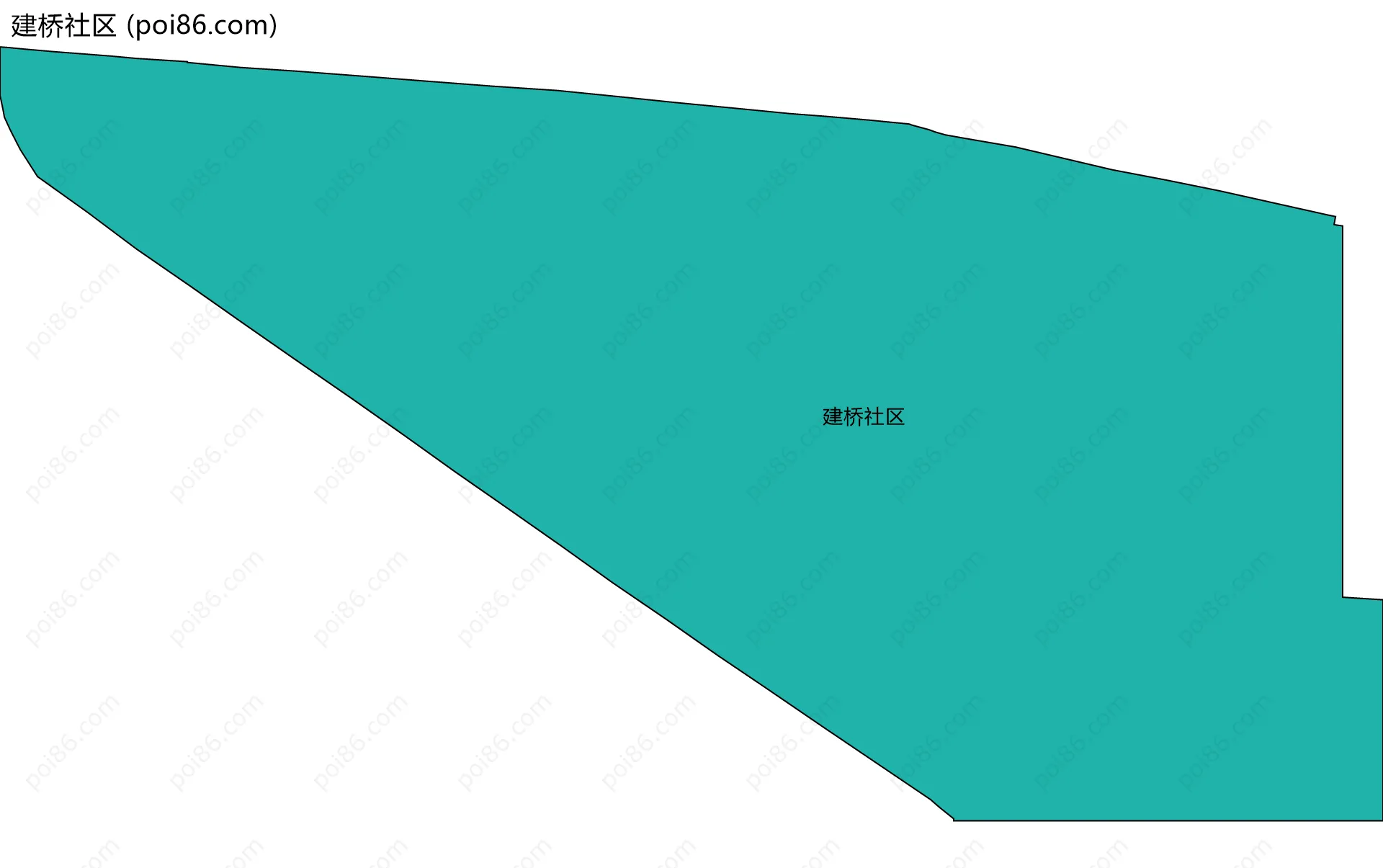 建桥社区边界地图