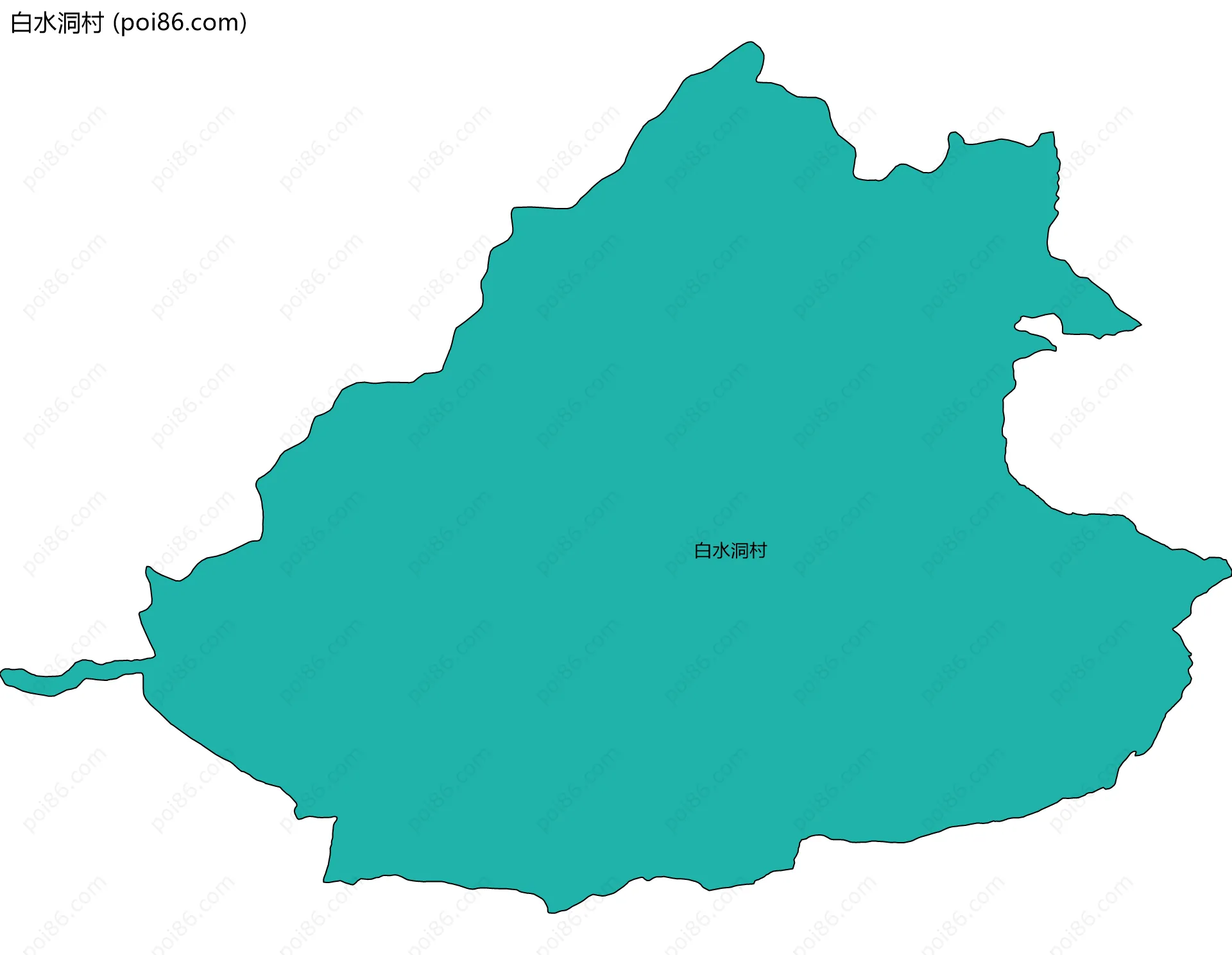 白水洞村边界地图