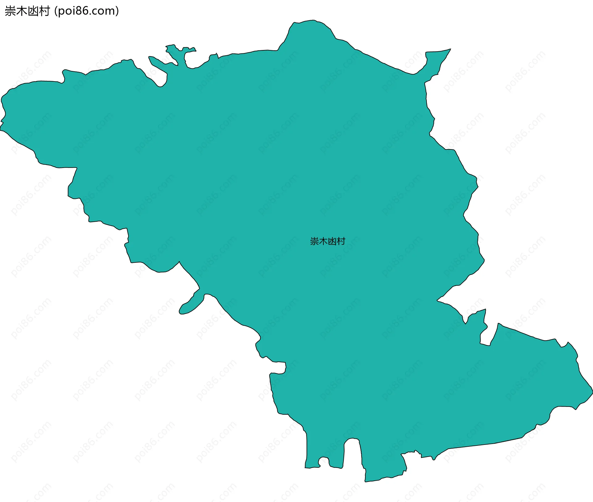 崇木凼村边界地图