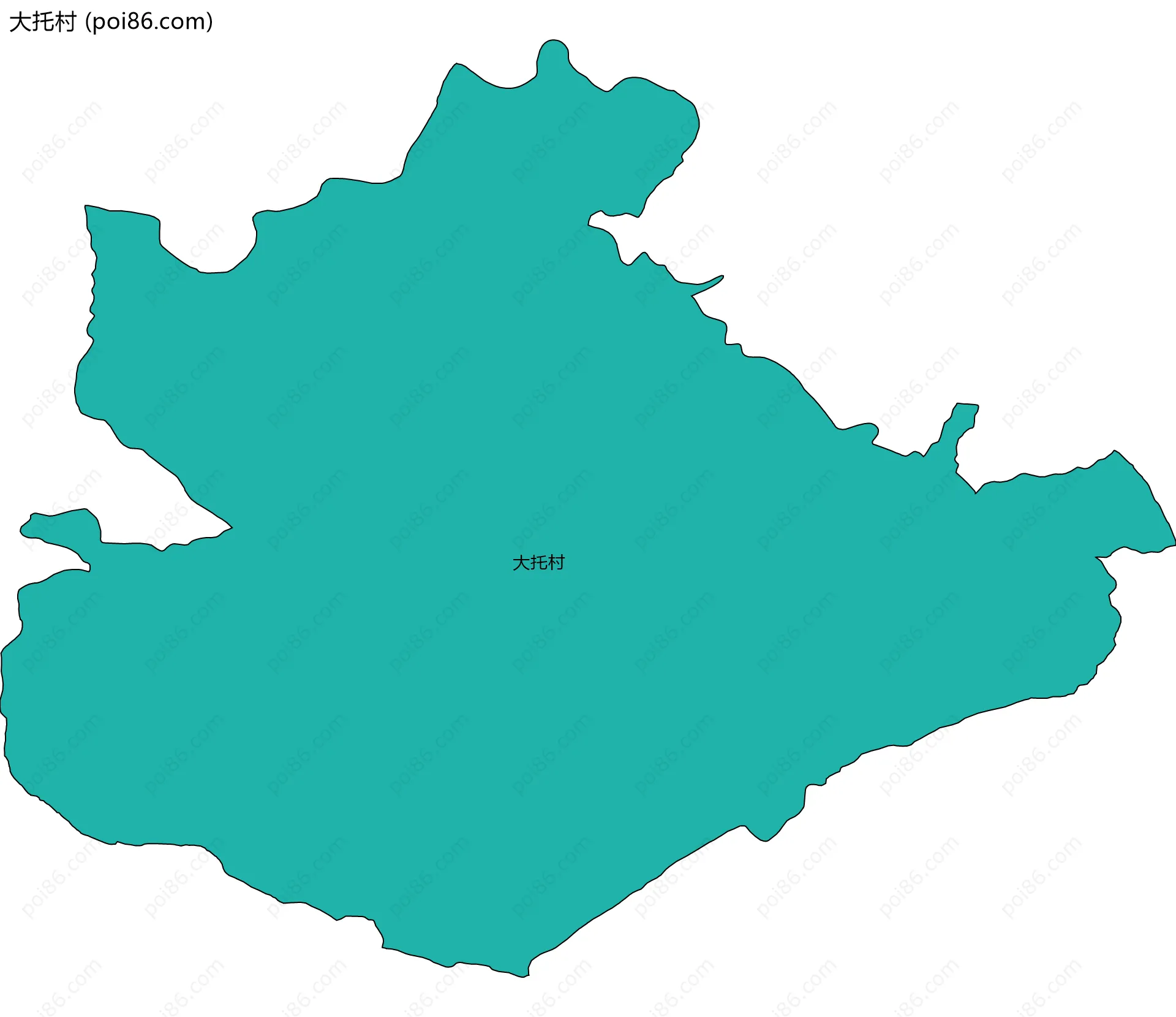大托村边界地图