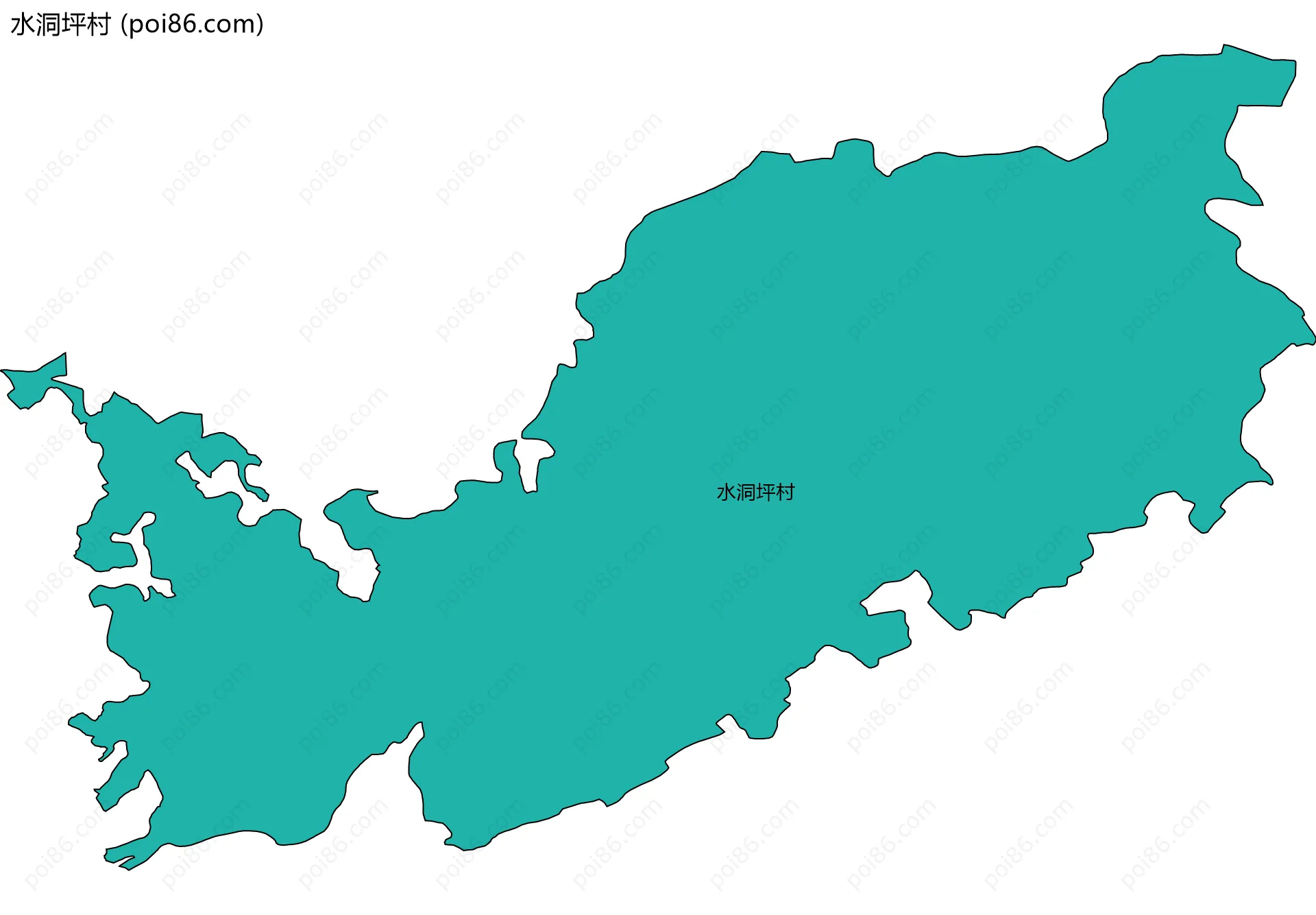 水洞坪村边界地图