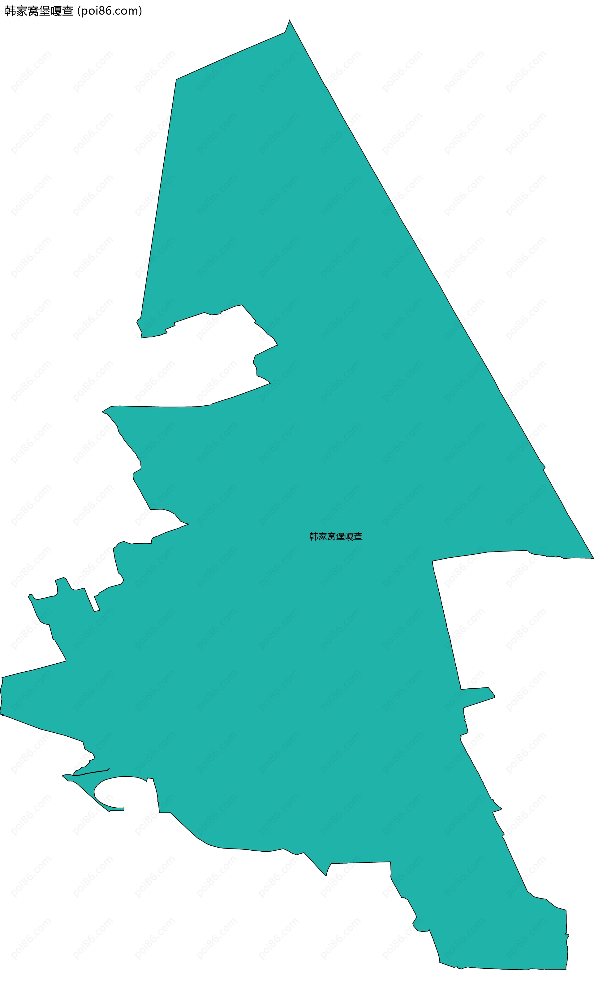 韩家窝堡嘎查边界地图