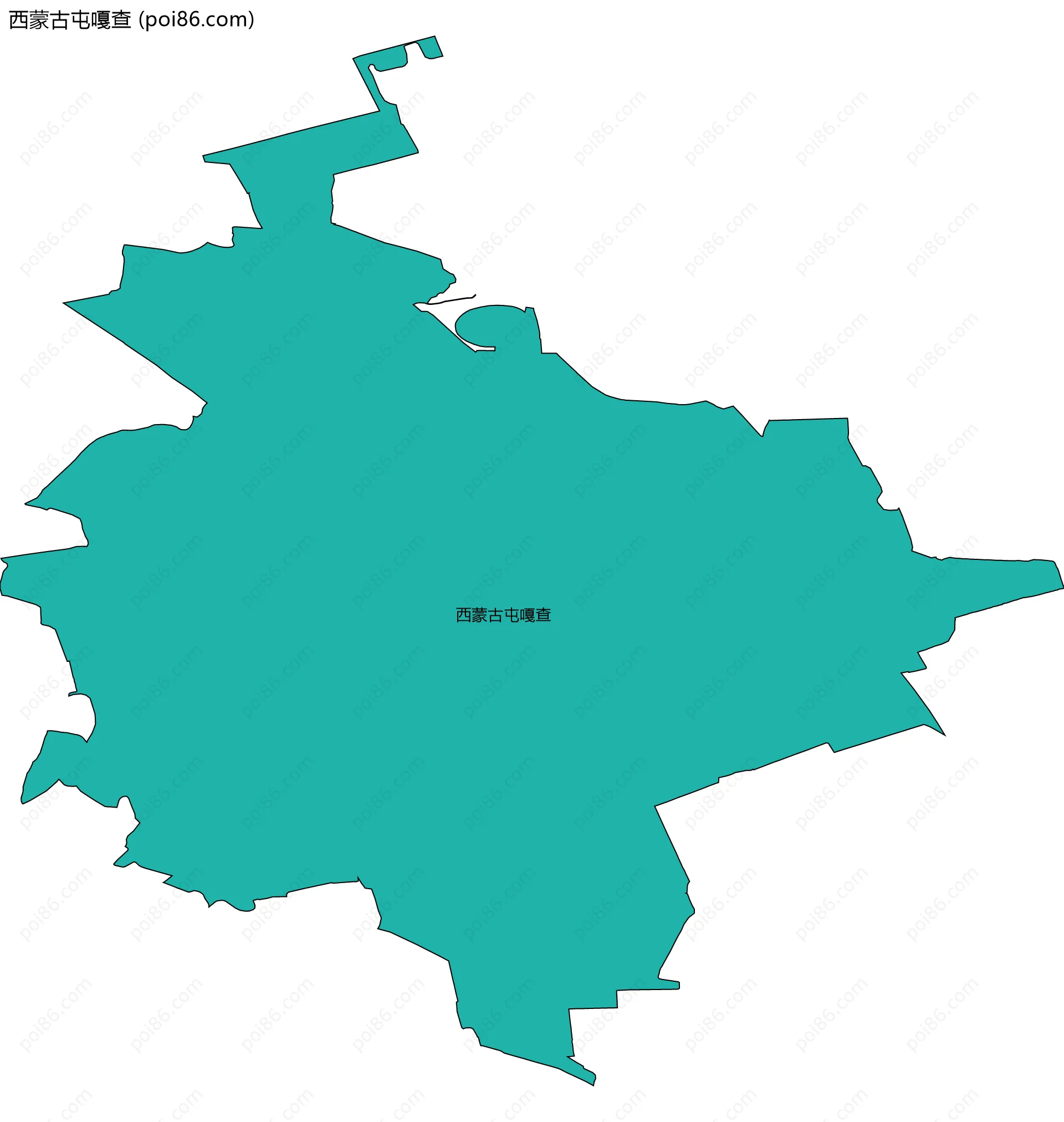 西蒙古屯嘎查边界地图