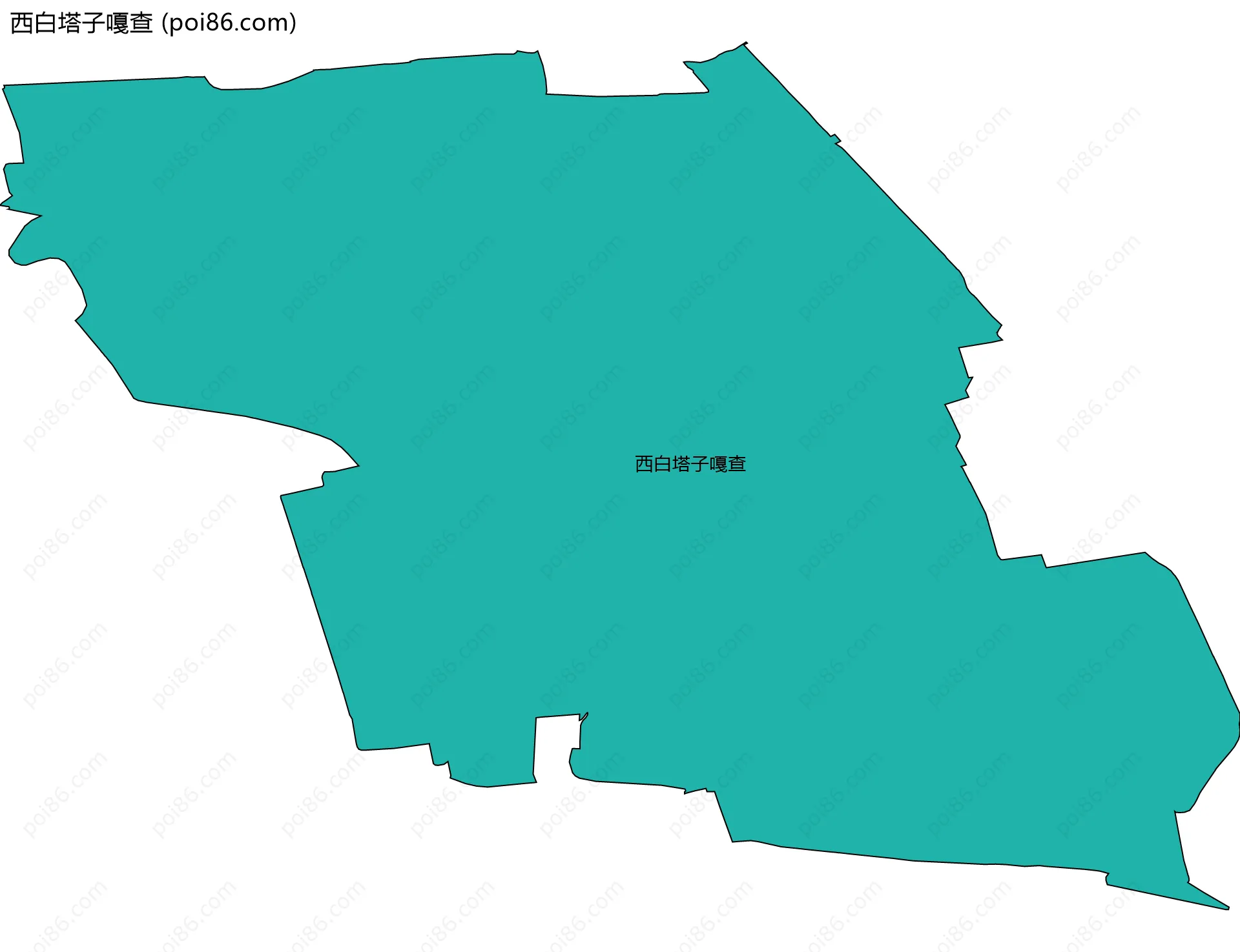 西白塔子嘎查边界地图