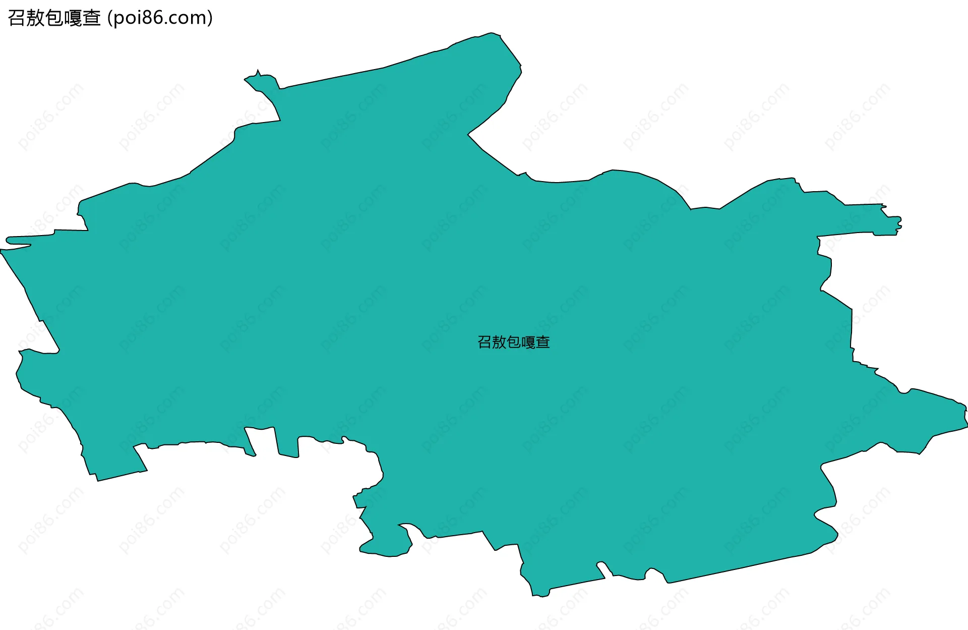 召敖包嘎查边界地图