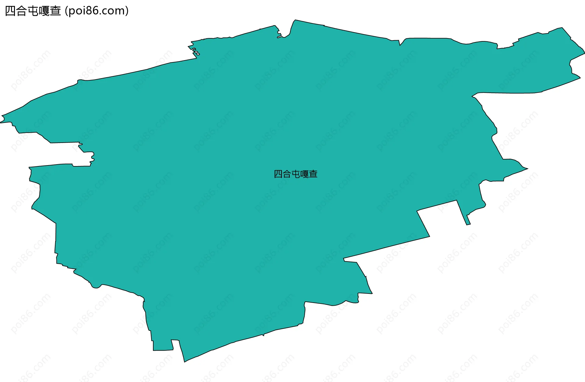 四合屯嘎查边界地图