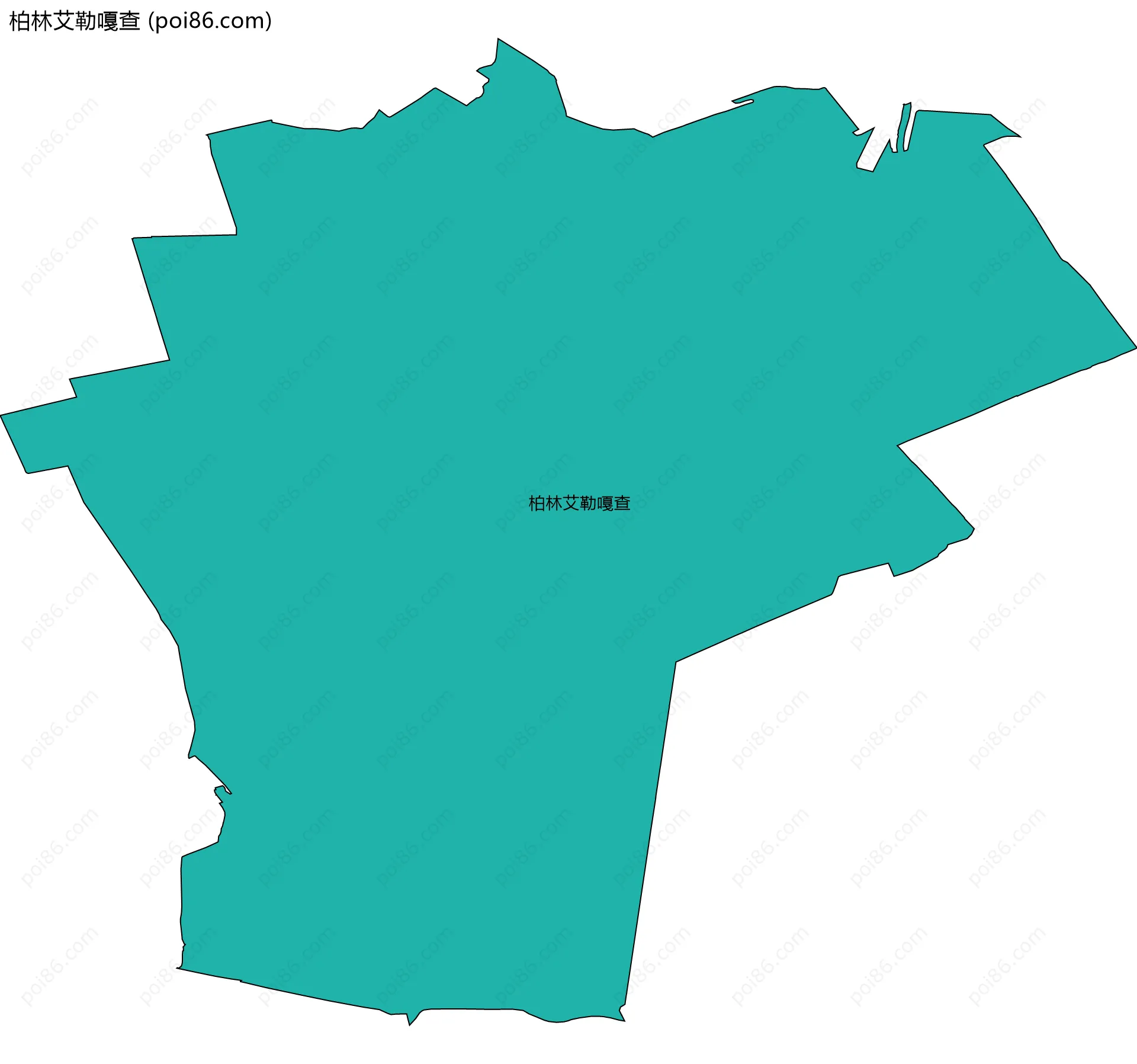 柏林艾勒嘎查边界地图