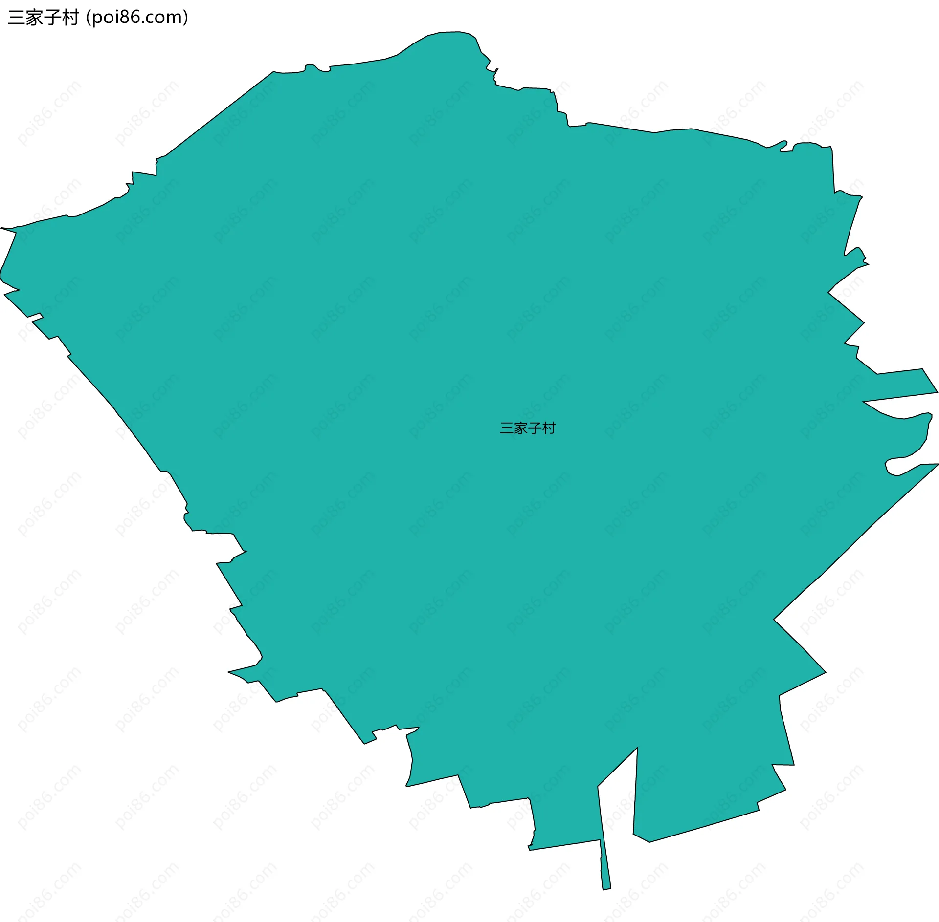 三家子村边界地图