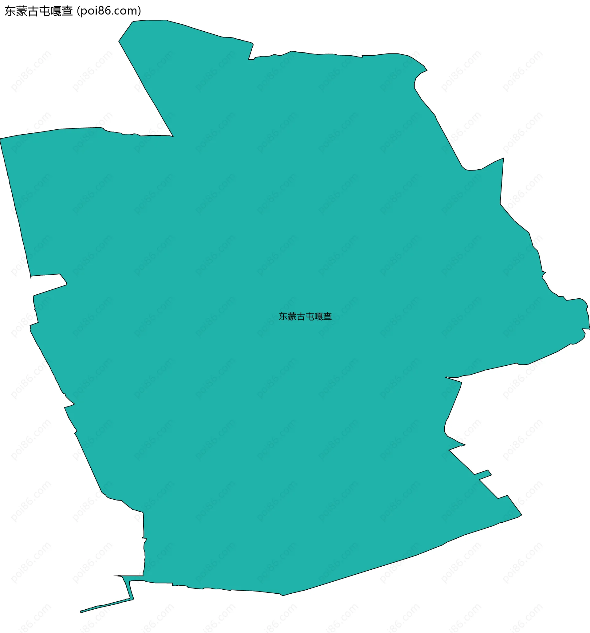 东蒙古屯嘎查边界地图