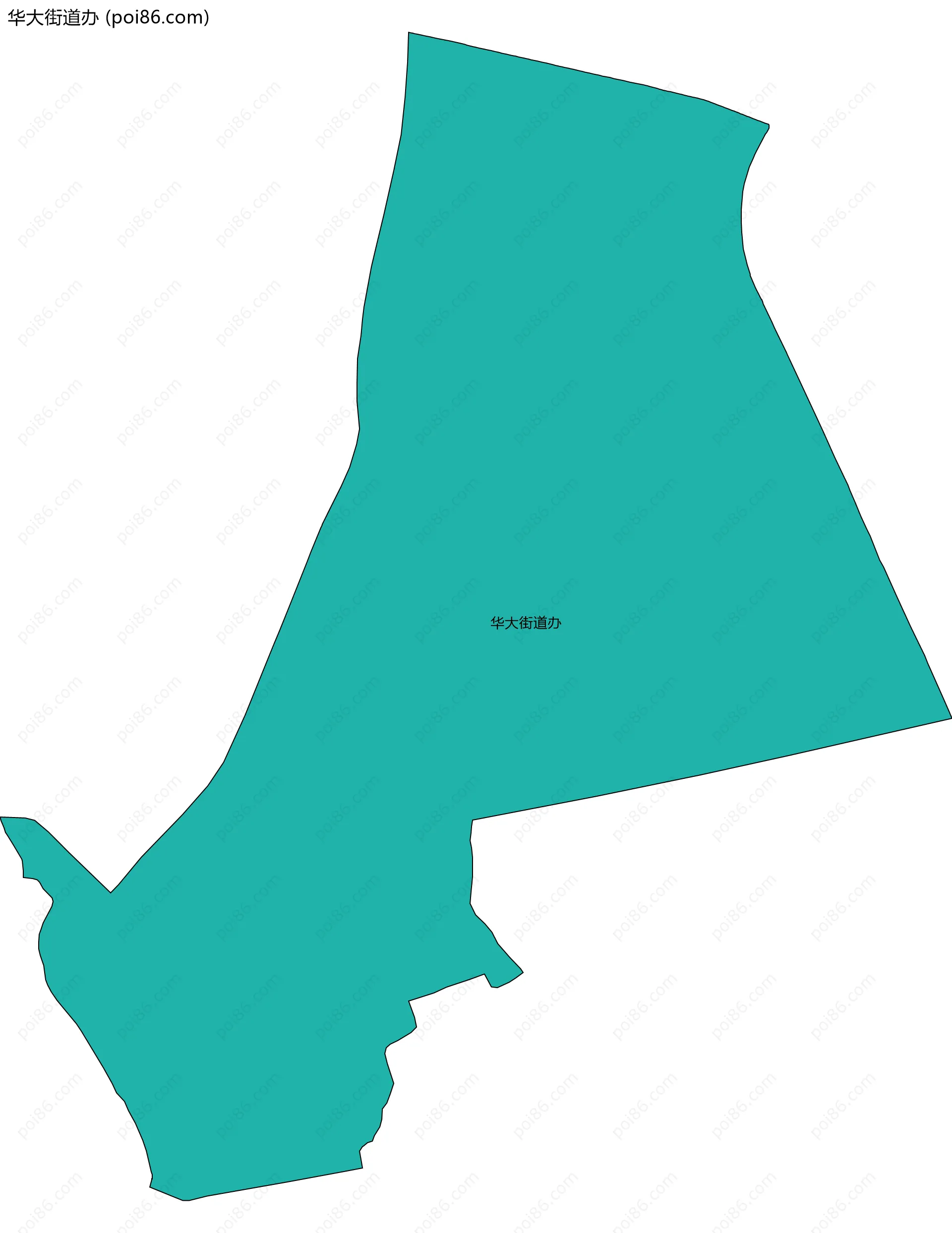 华大街道办边界地图