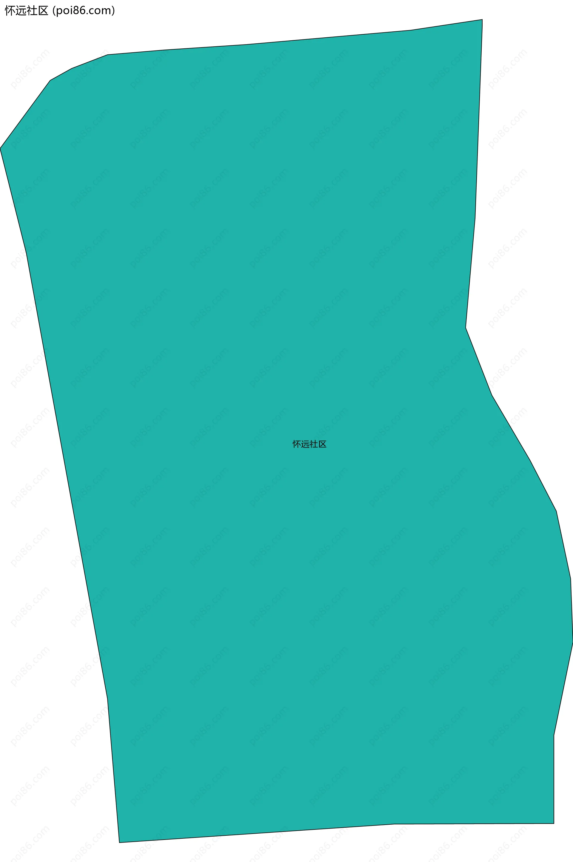 怀远社区边界地图