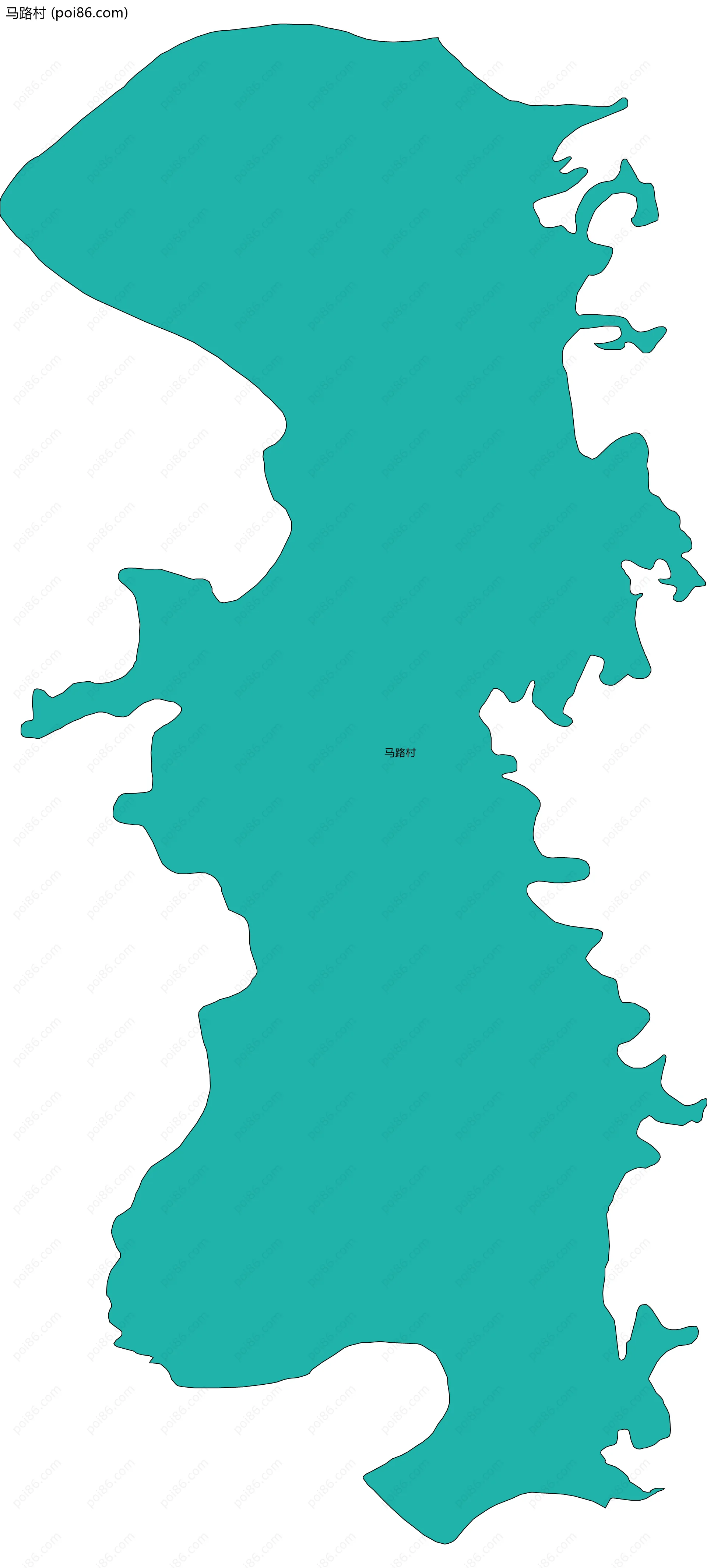 马路村边界地图