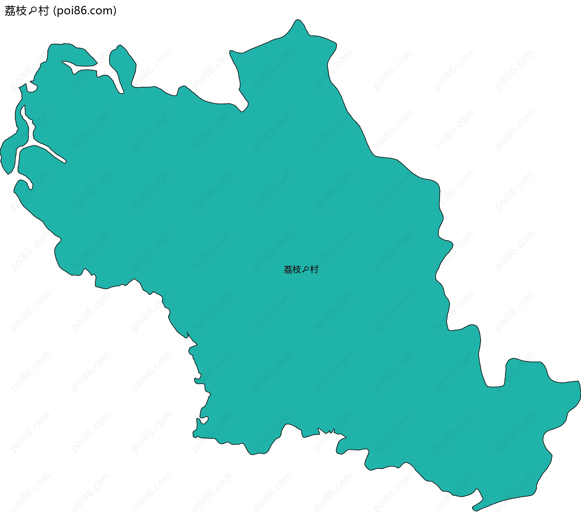 荔枝村边界地图