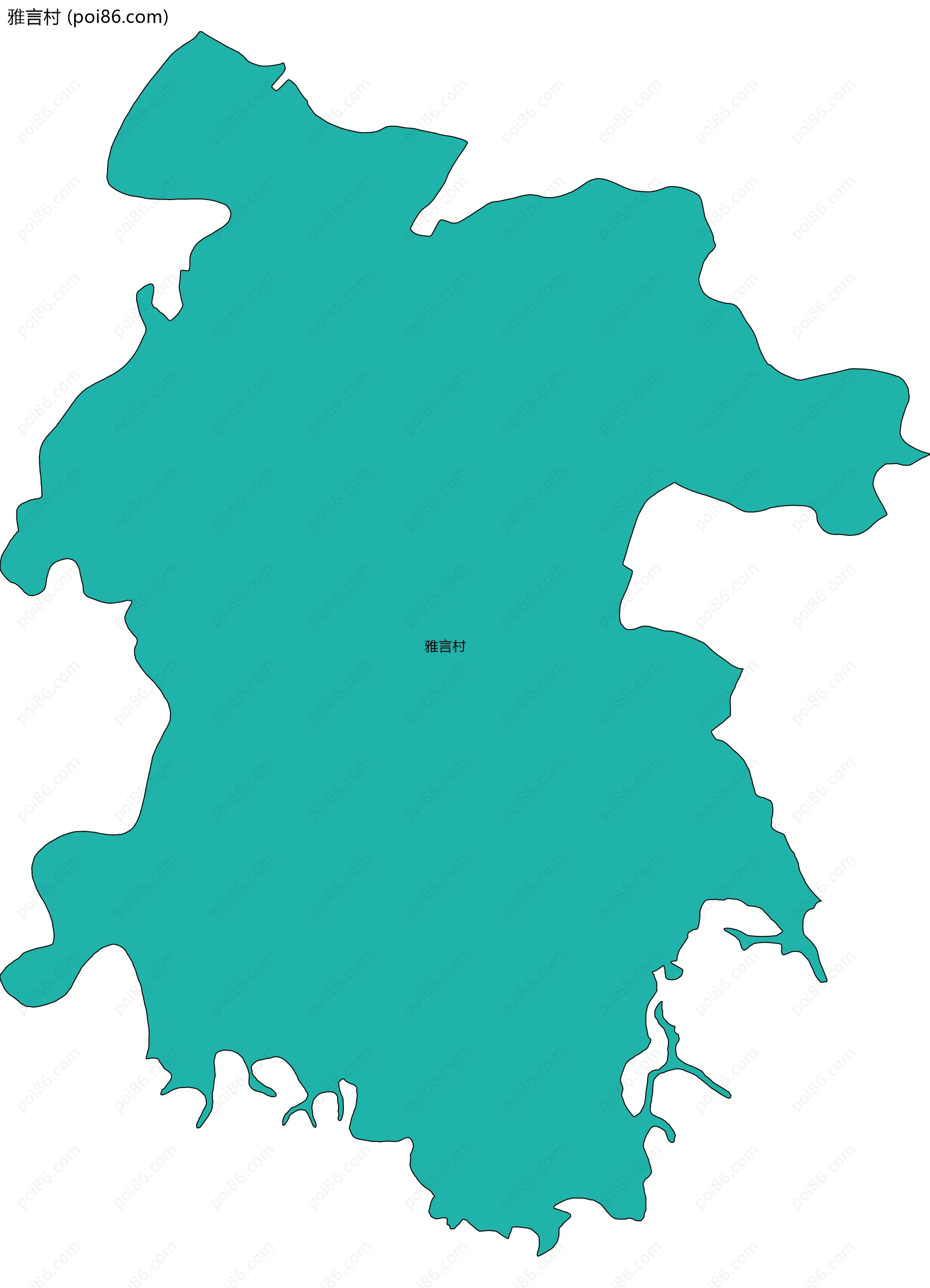 雅言村边界地图