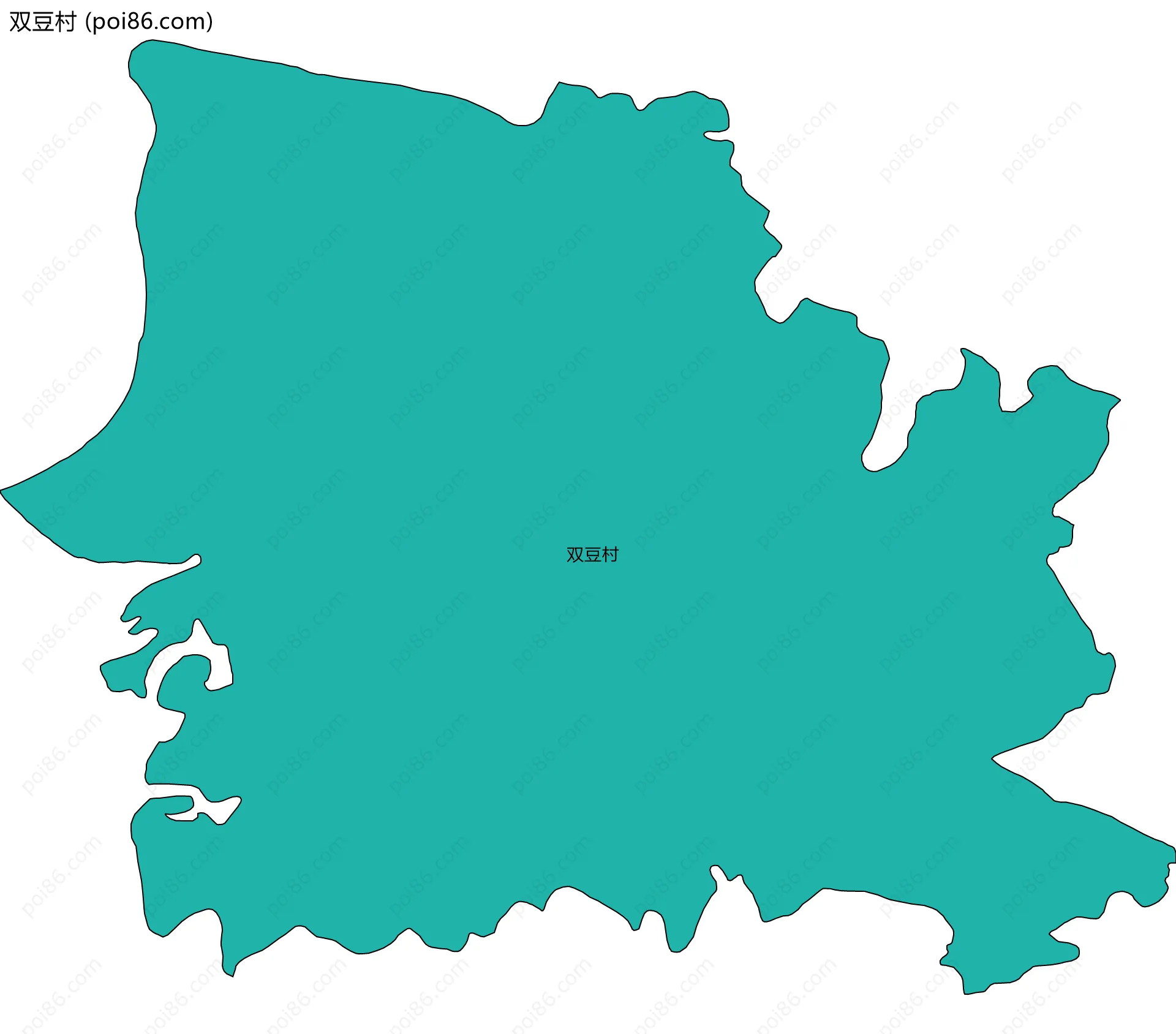 双豆村边界地图