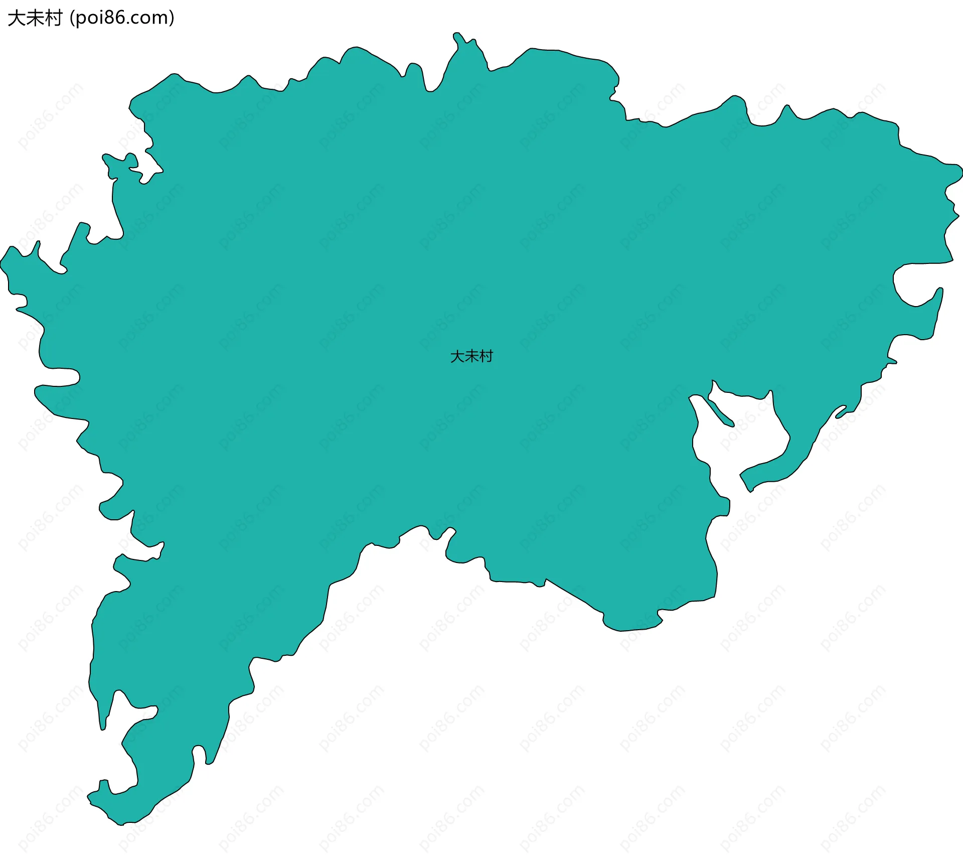 大未村边界地图