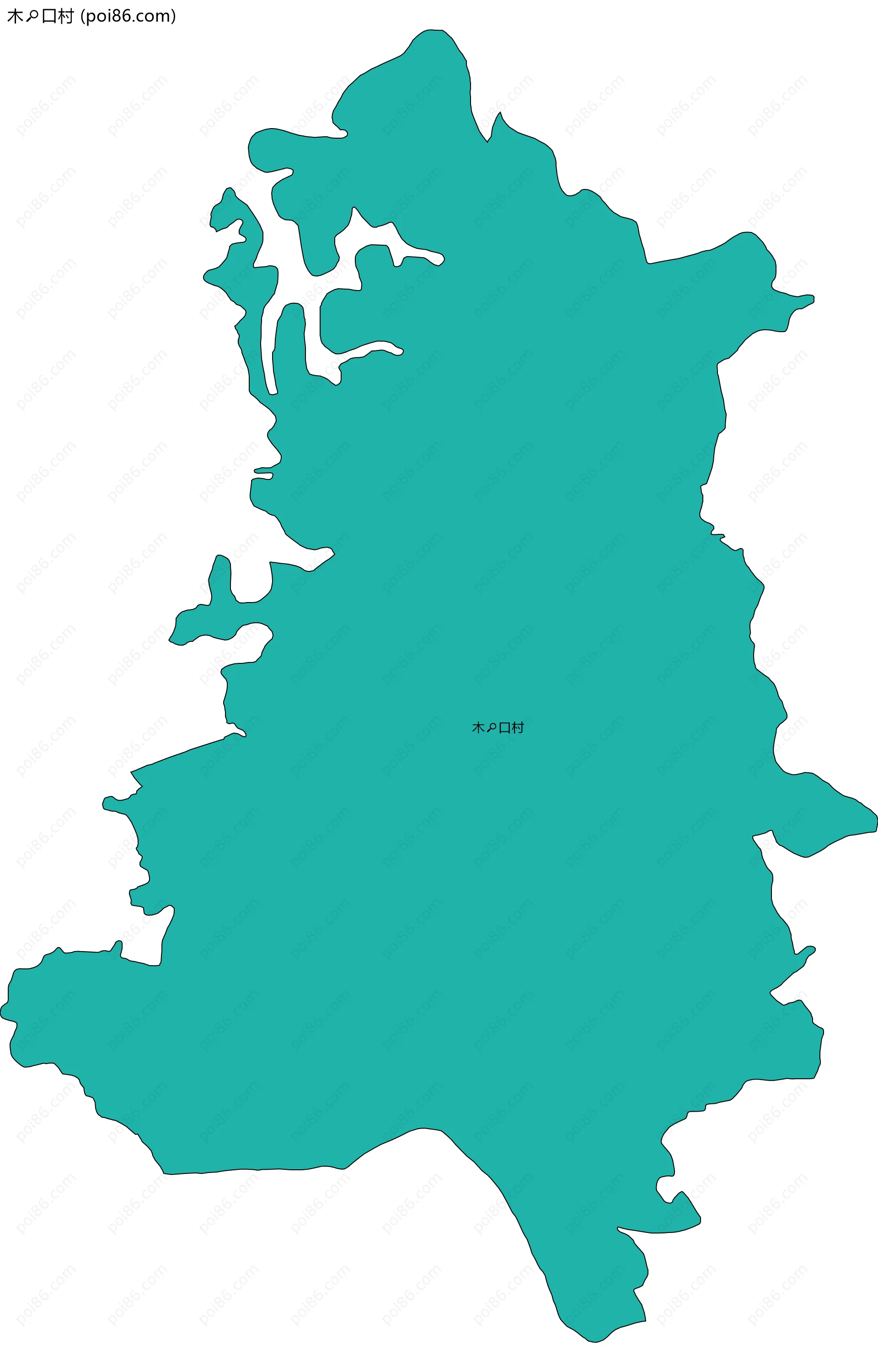 木口村边界地图