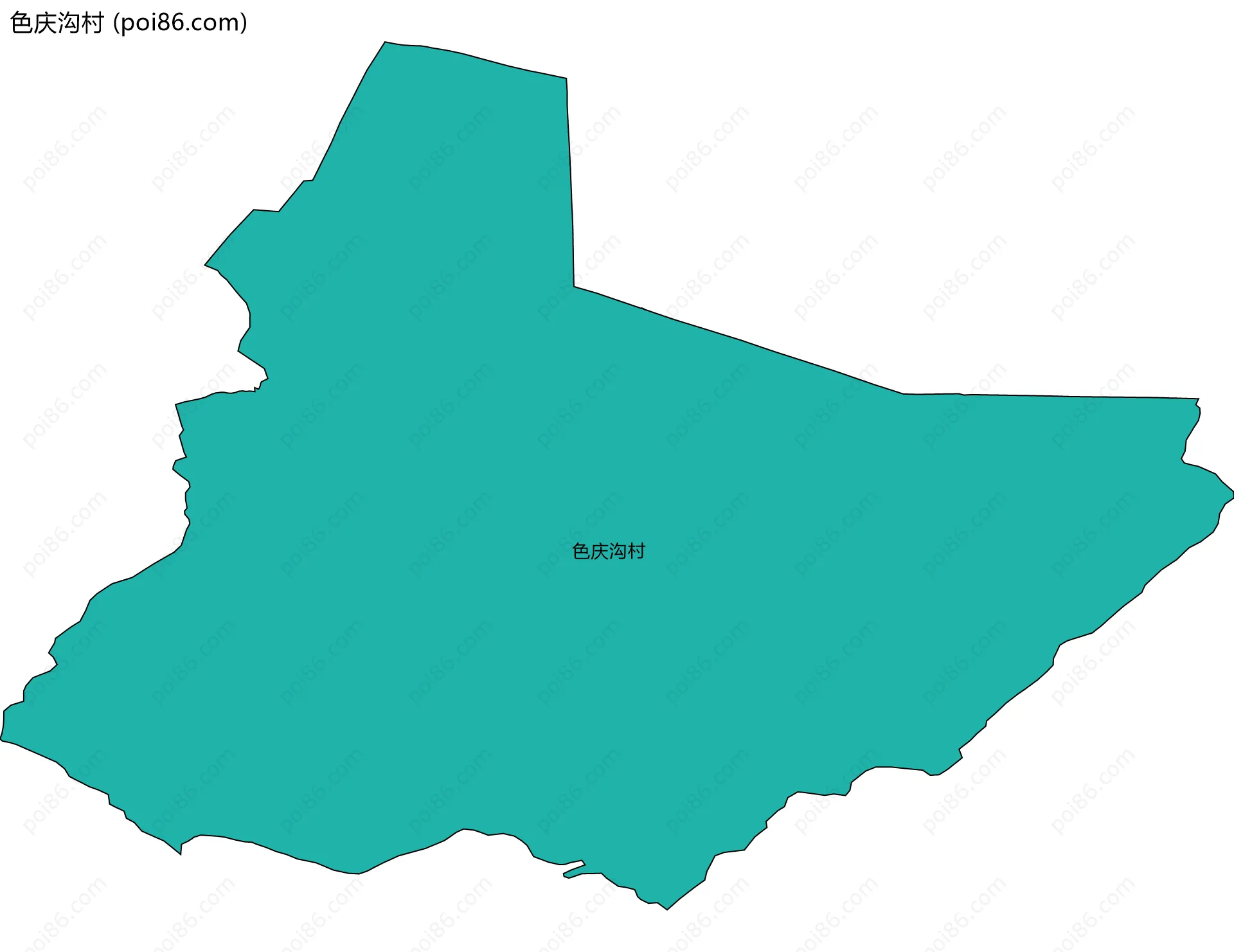 色庆沟村边界地图