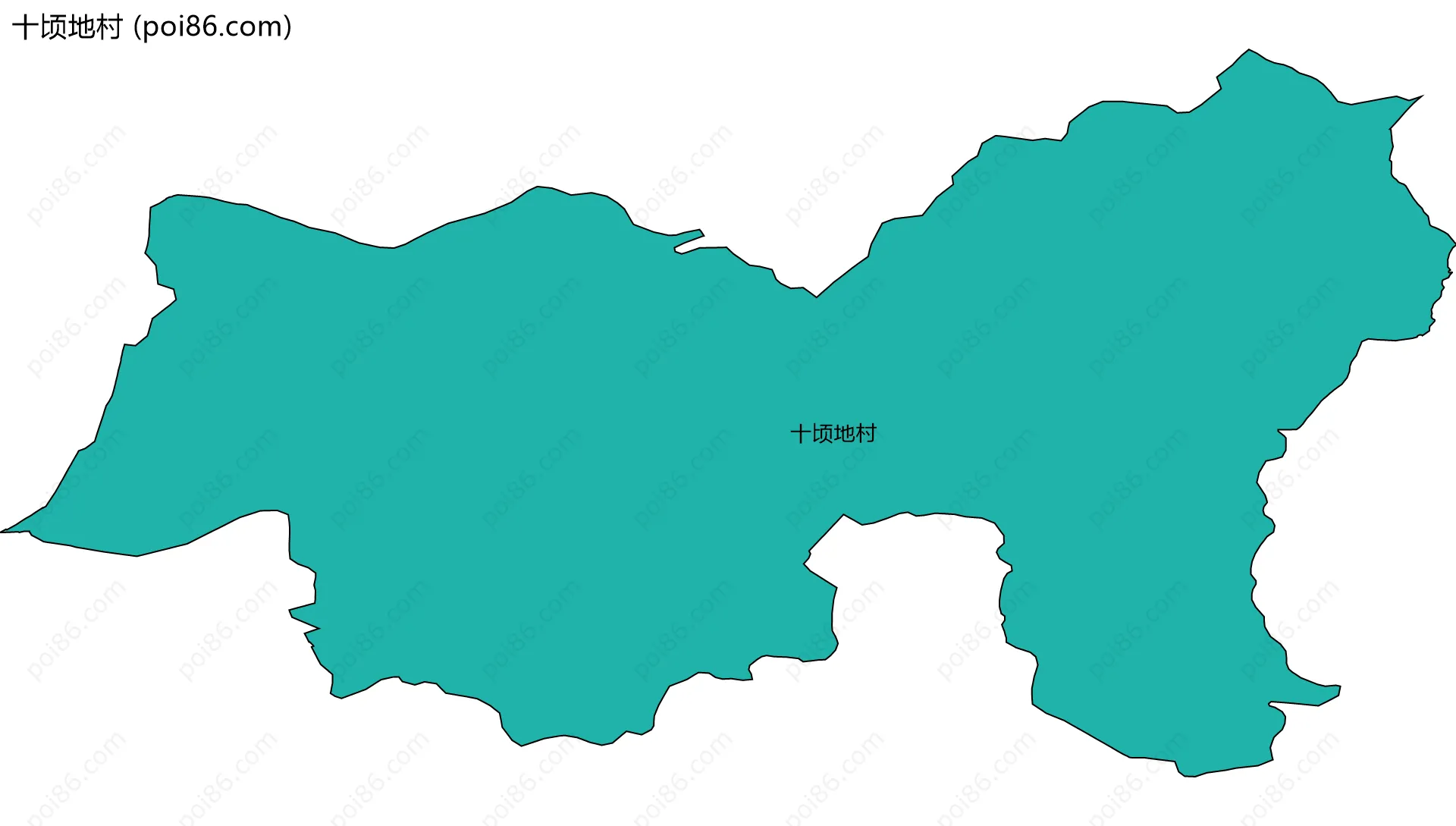 十顷地村边界地图