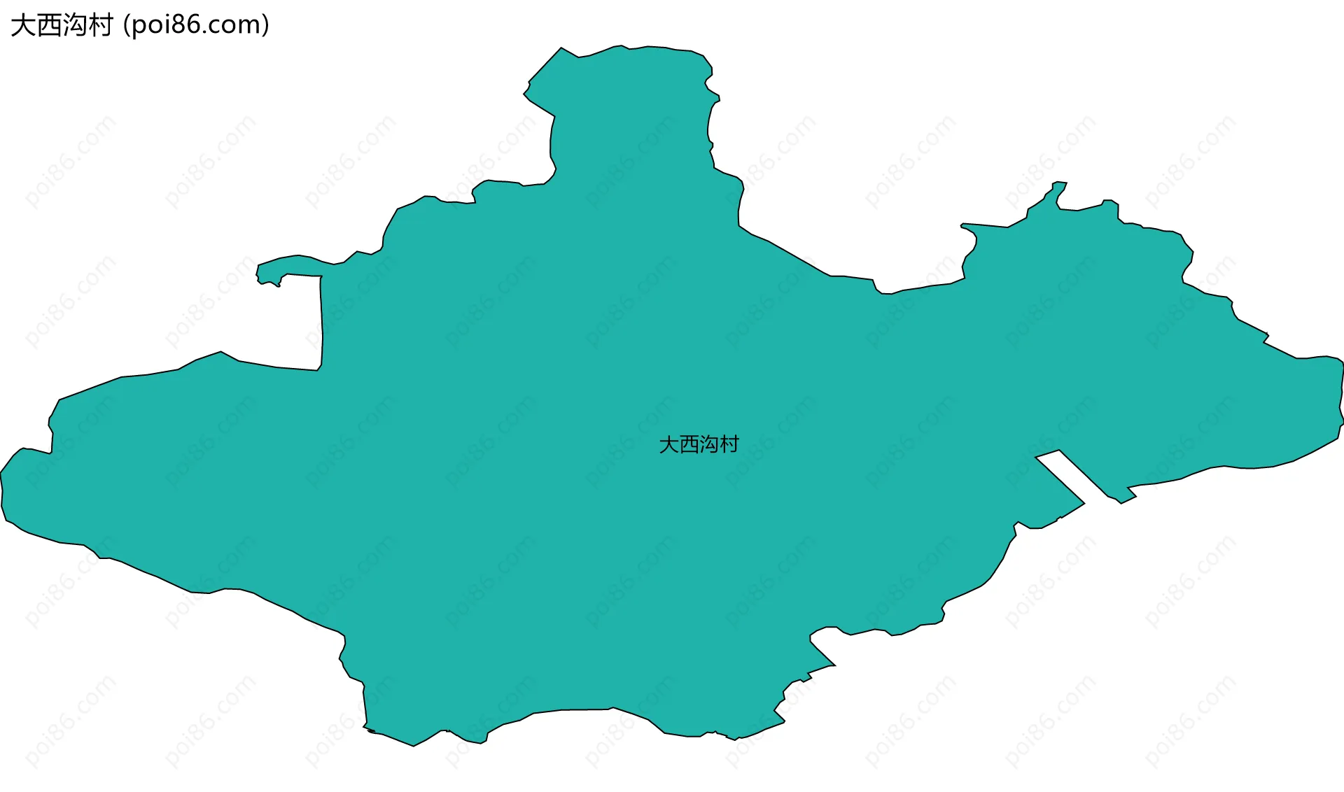 大西沟村边界地图